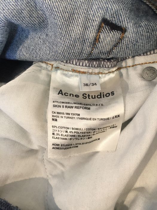 Acne Studios Skin 5 Raw Reform Jeans Size US 36 / EU 52 - 8 Preview