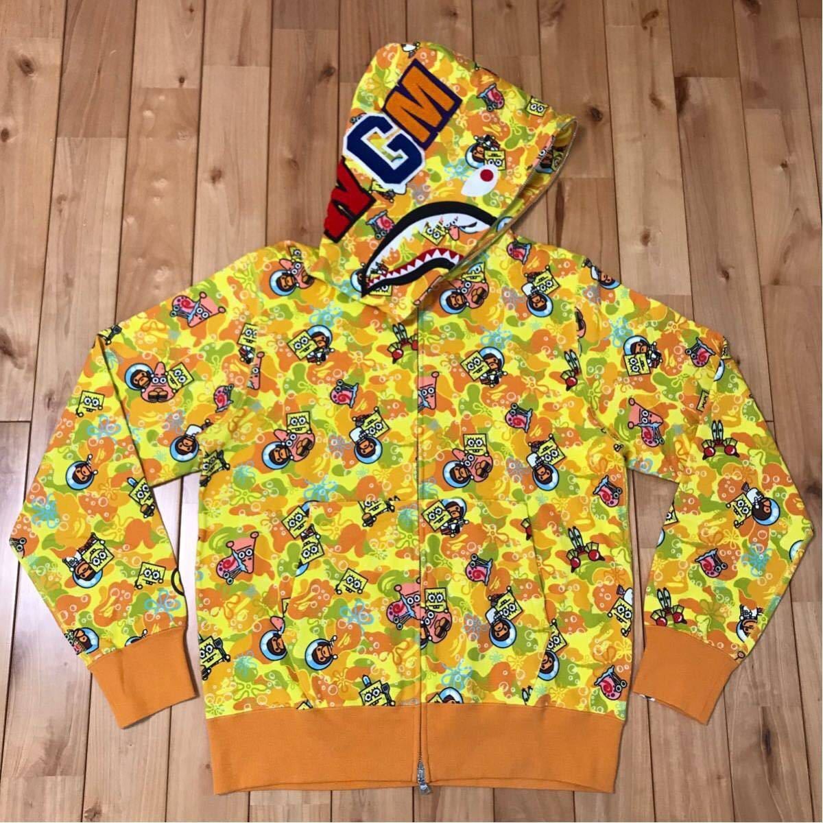 Bape 2014 SpongeBob BAPE shark full zip hoodie ape | Grailed