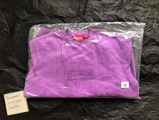 Supreme Cutout Logo Crewneck Violet 