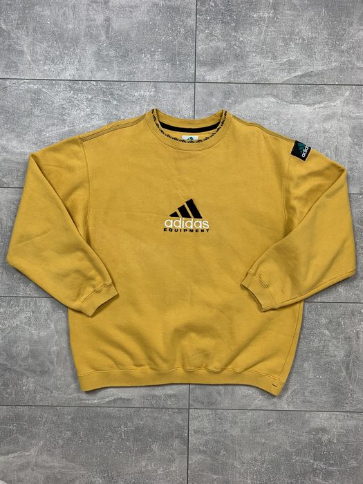 Vintage adidas equipment outlet yellow sweatshirt