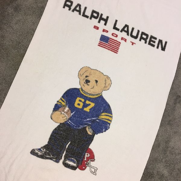 Polo Ralph Lauren Vintage Polo Bear Towel Football Bear