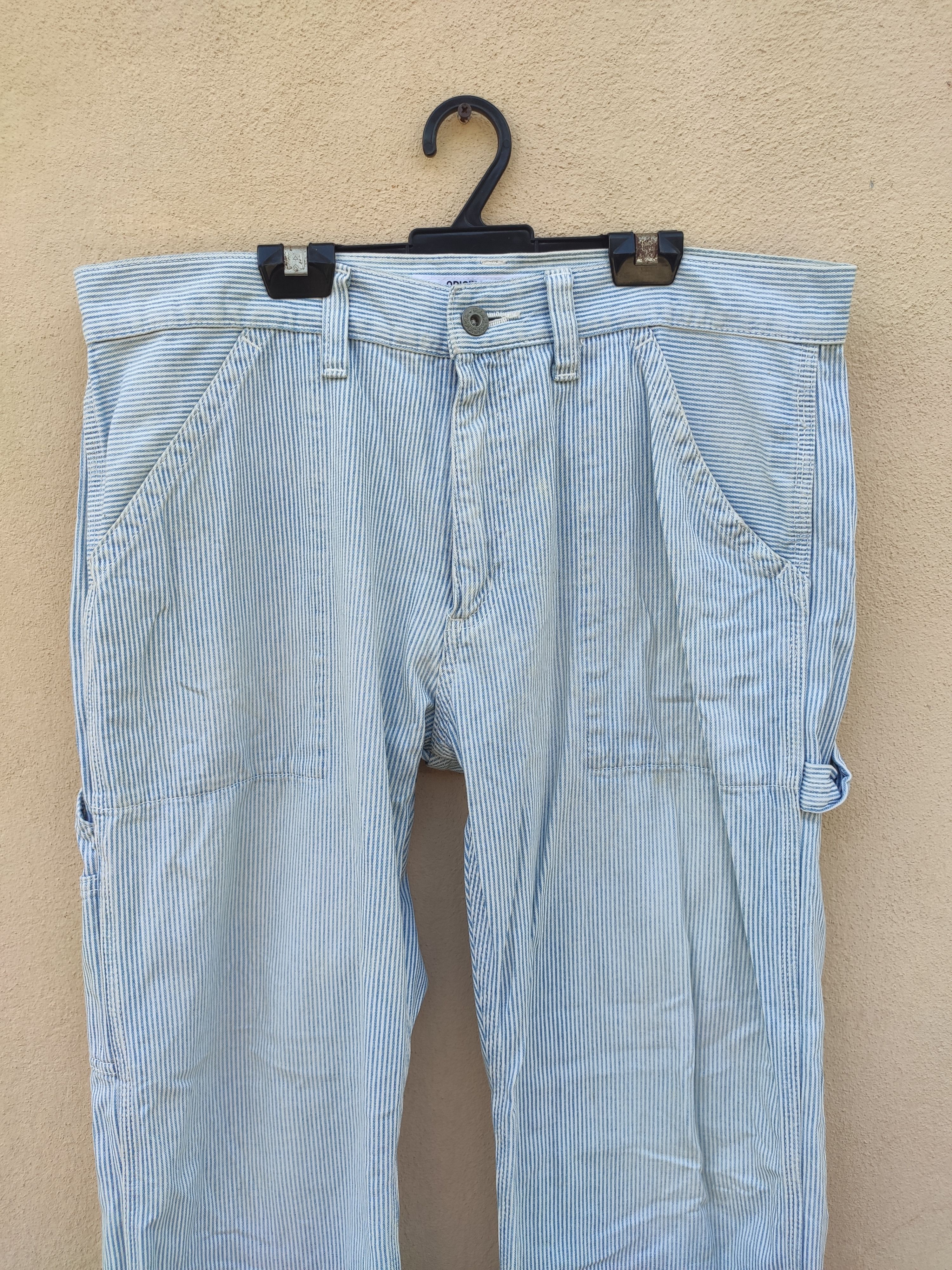 Japanese Brand Uniqlo hickory workwear pants Size US 35 - 2 Thumbnail