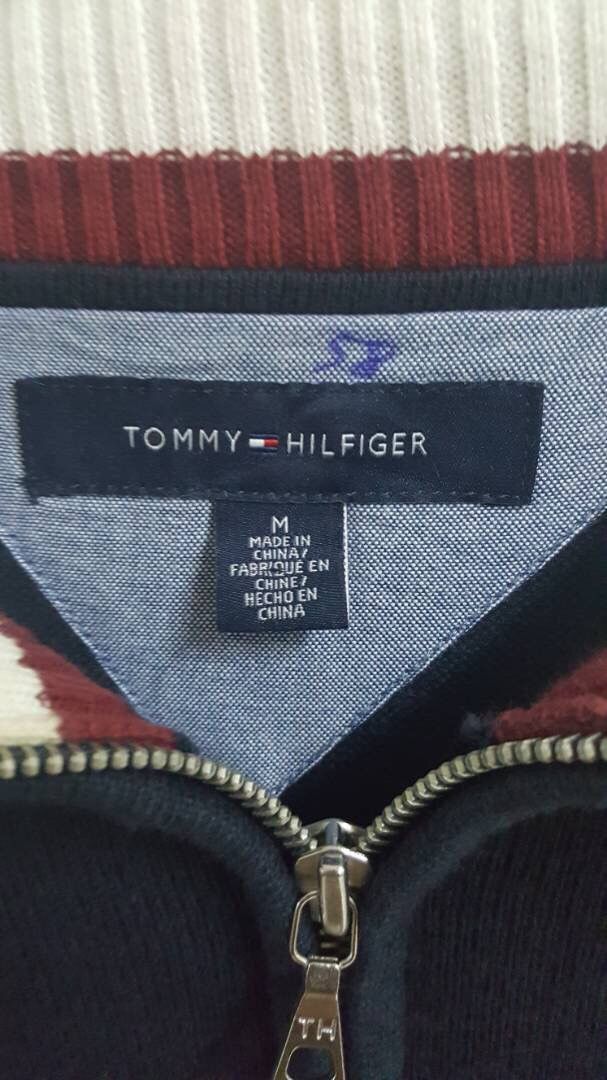 Tommy hilfiger Pullover Jumper Striped Big Logo Knitwear M