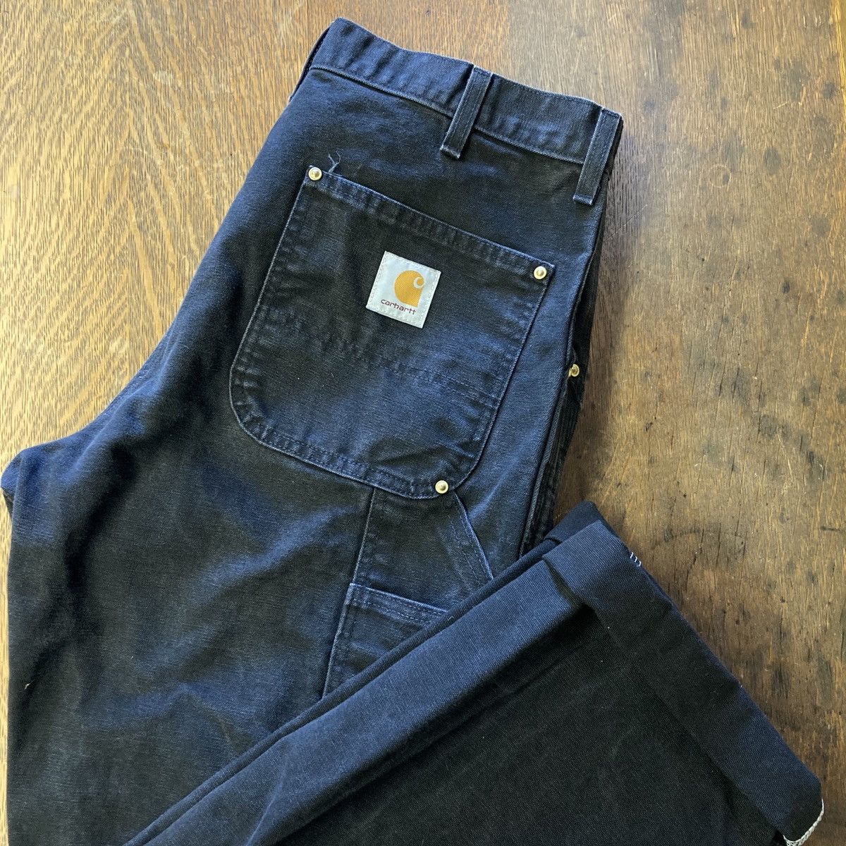 Carhartt Duck Work Pants, Men's, W32 equivalent unknown black type Vintage Second Hand