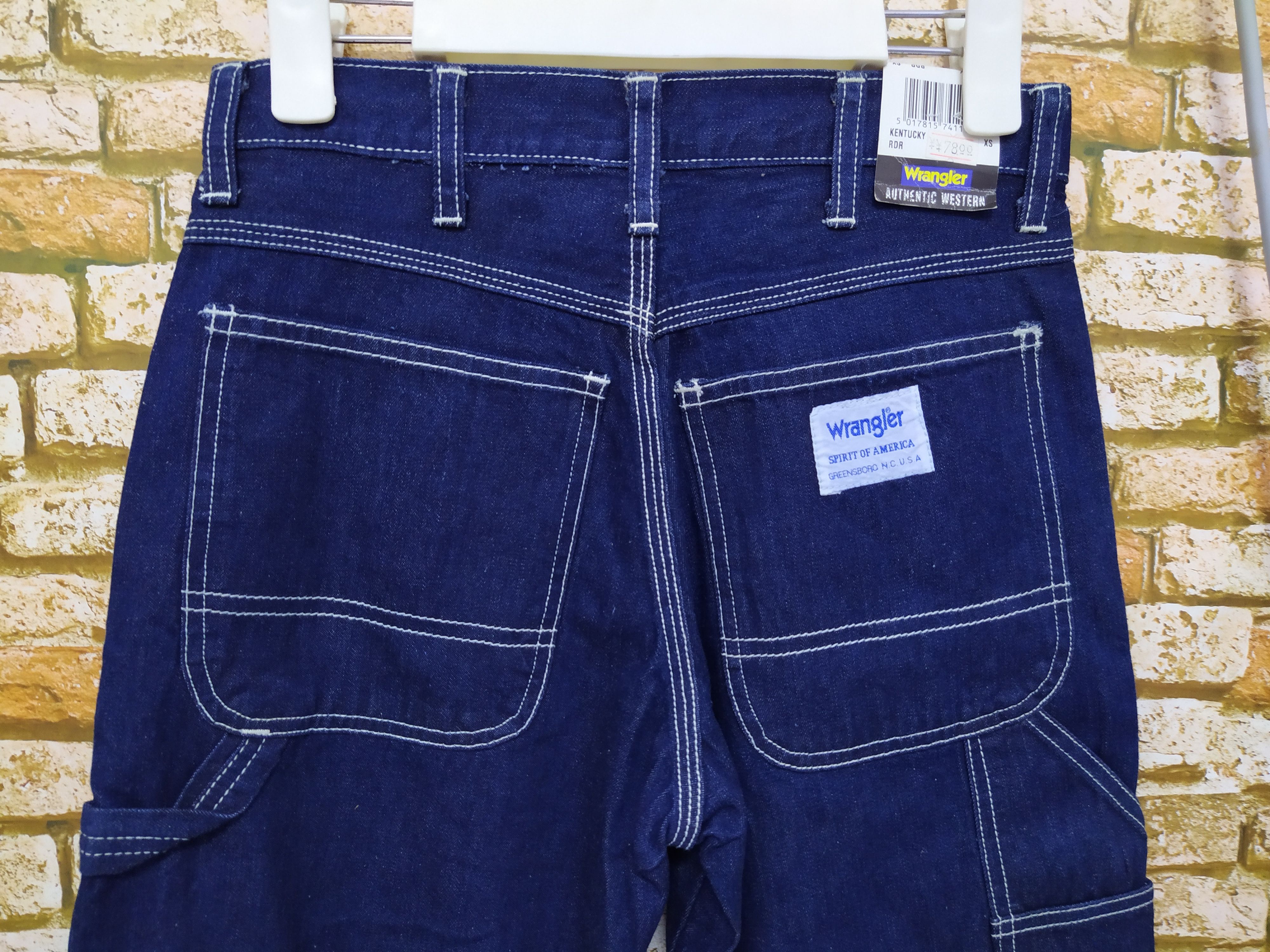 Vintage × Wrangler 90s DARK DENIM WRANGLER PAINTER (B288) Size US 26 / EU 42 - 4 Thumbnail