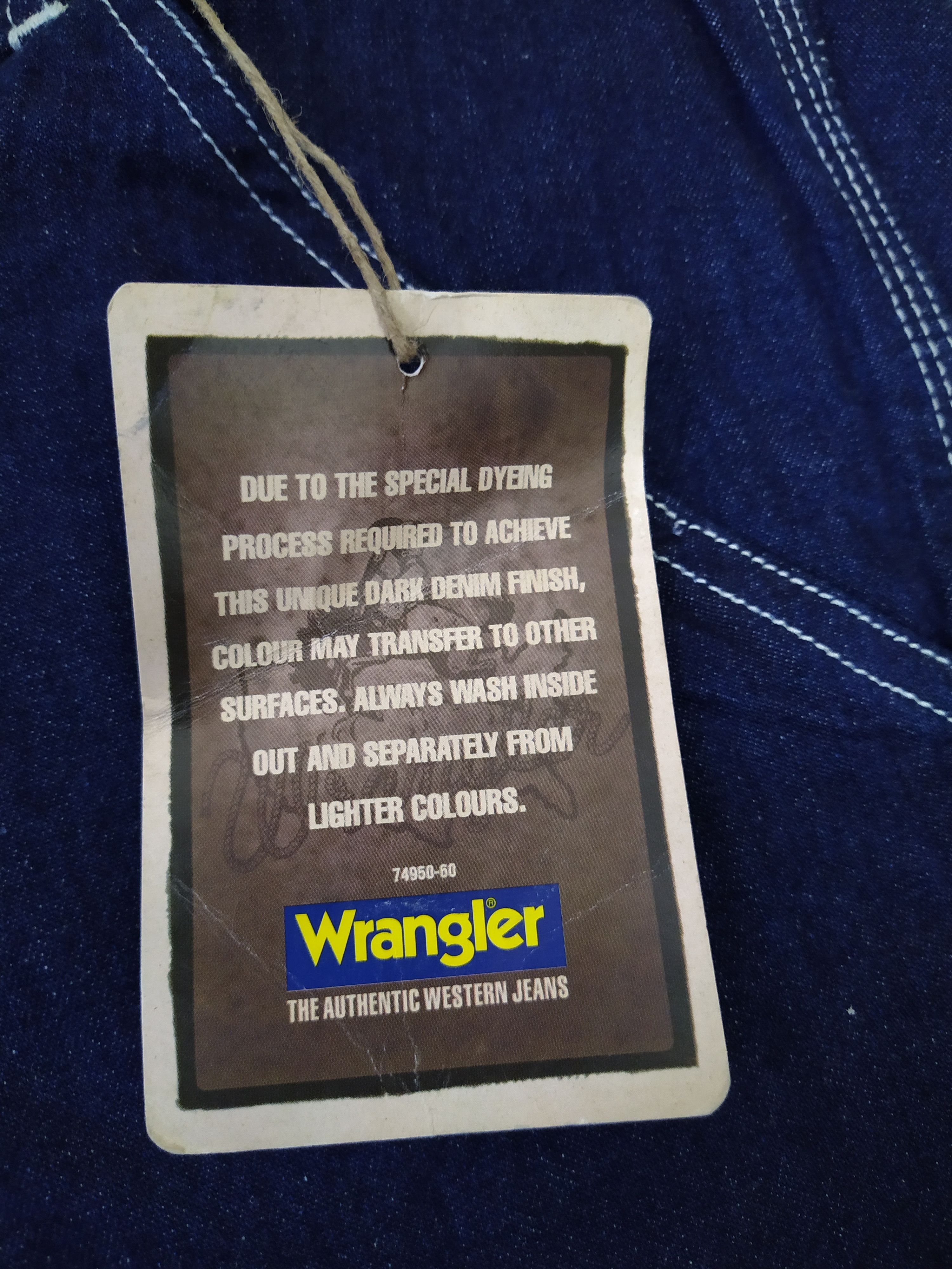 Vintage × Wrangler 90s DARK DENIM WRANGLER PAINTER (B288) Size US 26 / EU 42 - 7 Thumbnail