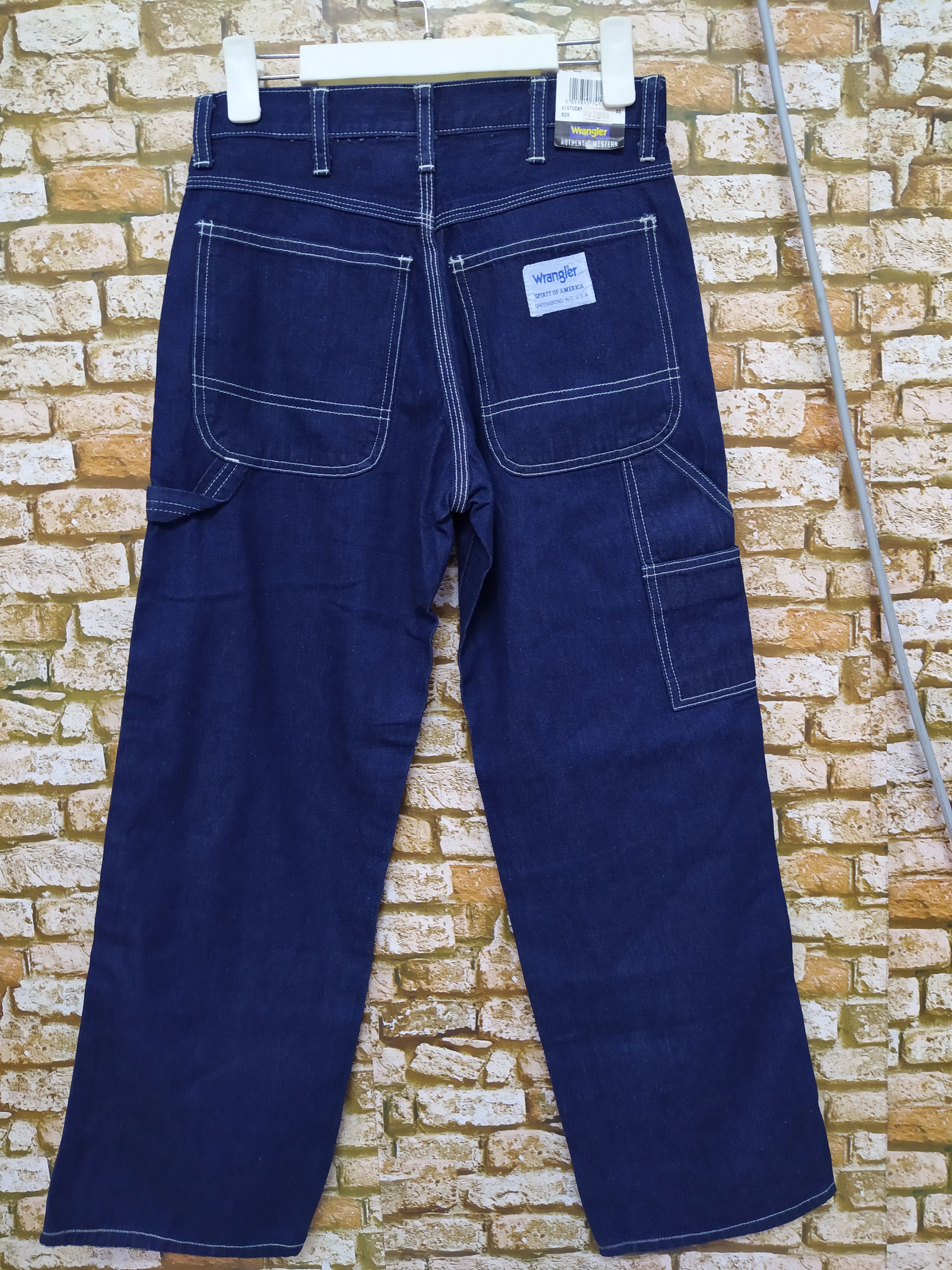 Vintage × Wrangler 90s DARK DENIM WRANGLER PAINTER (B288) Size US 26 / EU 42 - 1 Thumbnail