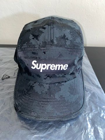 Supreme Satin Digi Camo Camp Cap Black