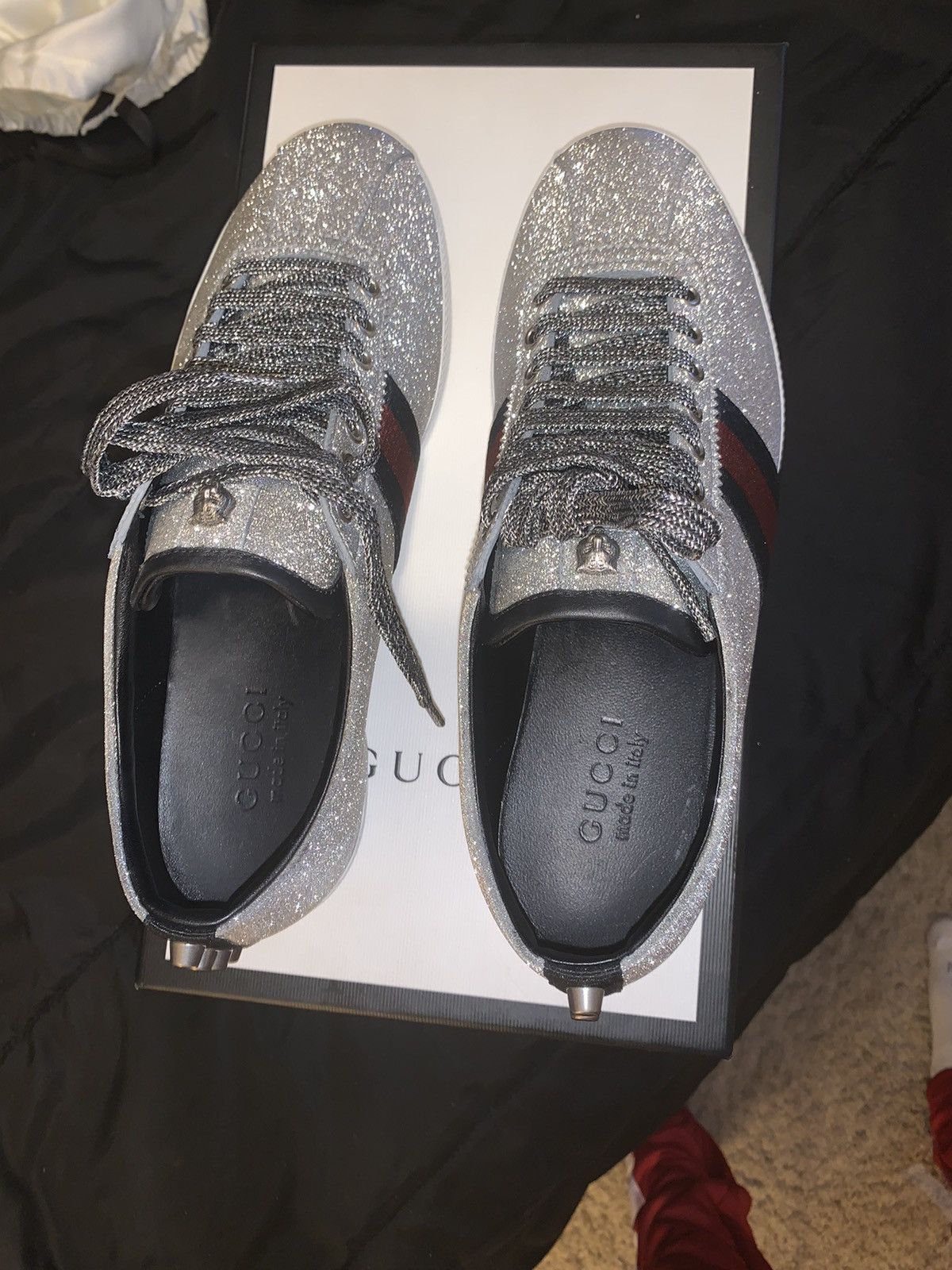 Sparkling gucci sneakers deals