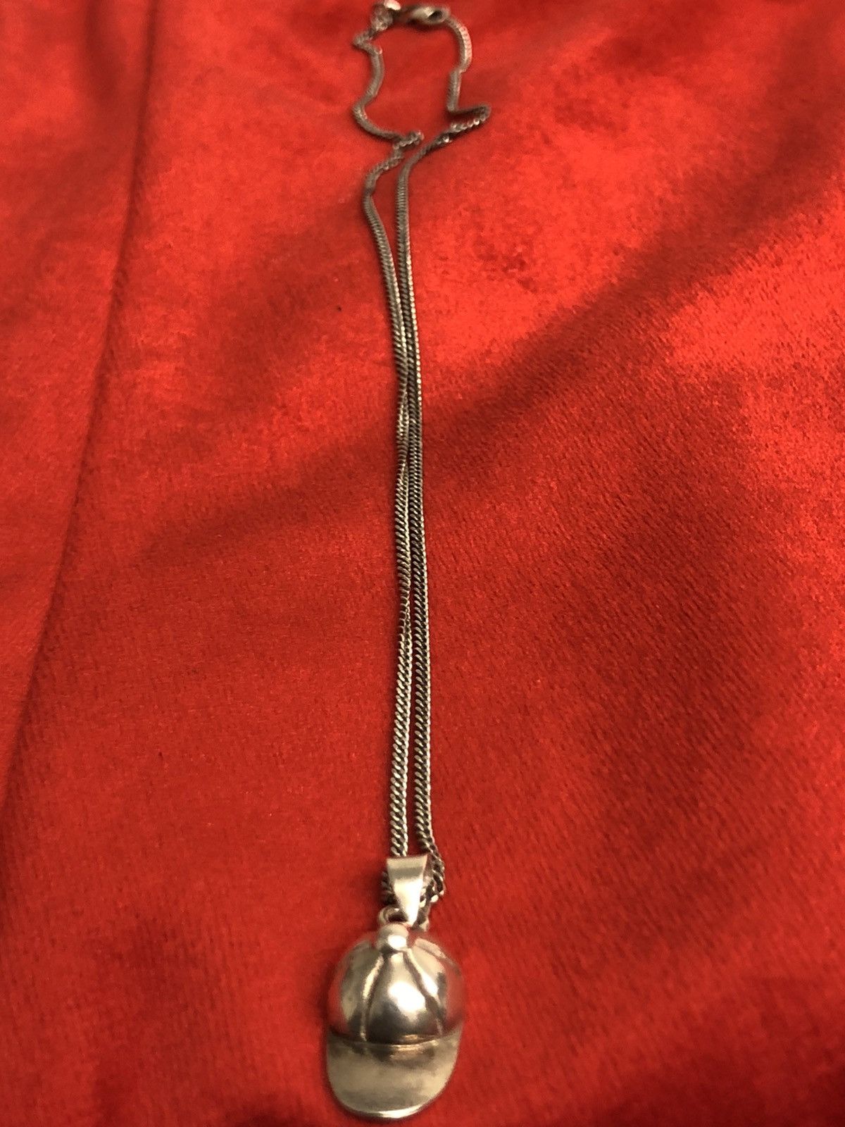 Sterling Silver Sterling silver chain w/ silver cap pendant Size ONE SIZE - 3 Thumbnail