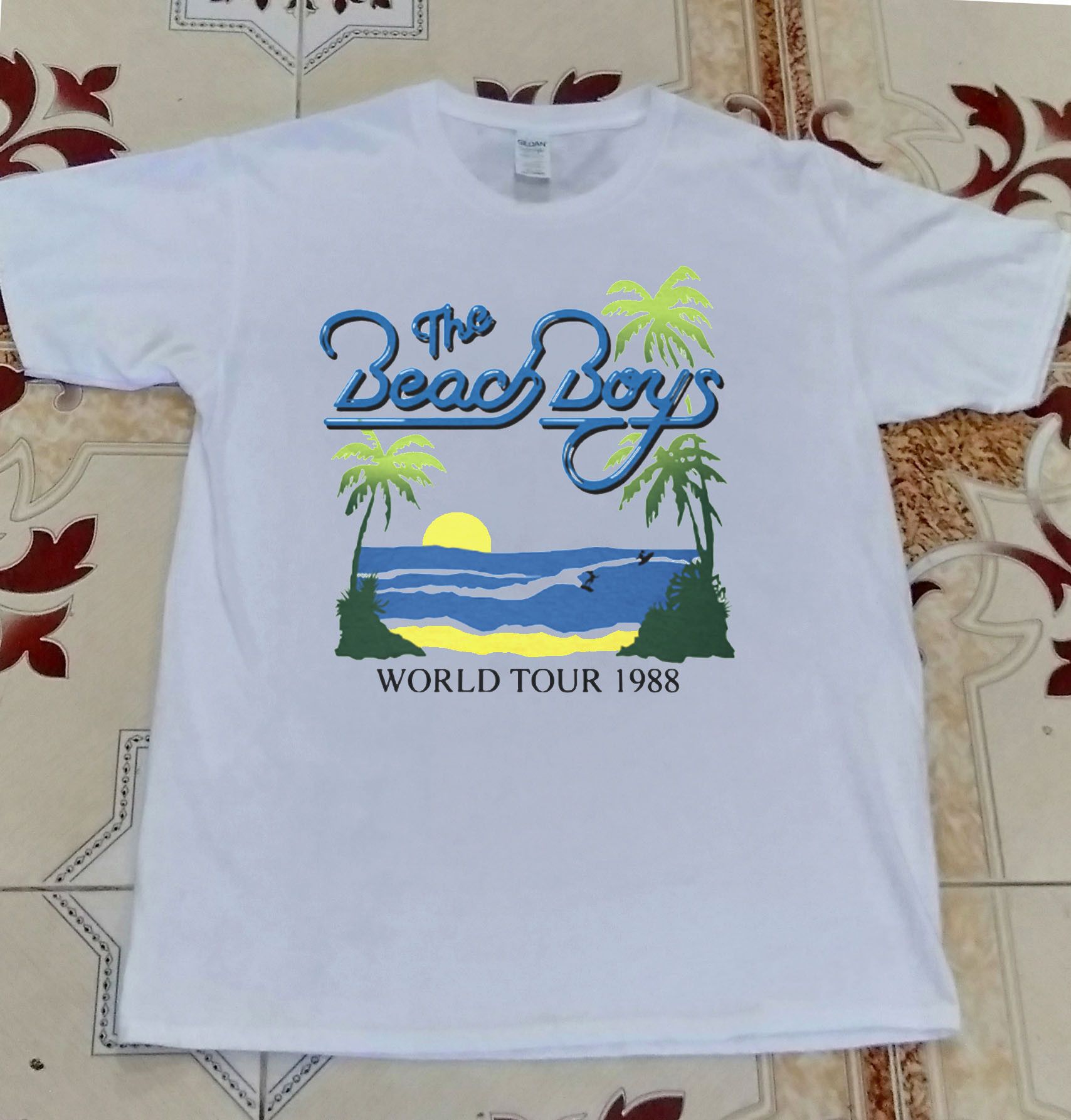 Tour Tee The beach boys shirt white heavy cotton | Grailed