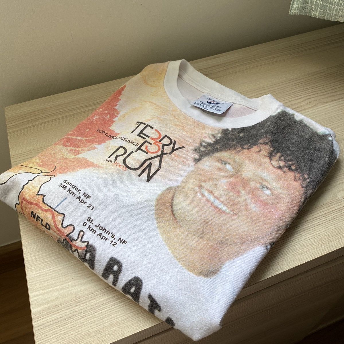 Rare Terry Fox Marathon of Hope tee shirt