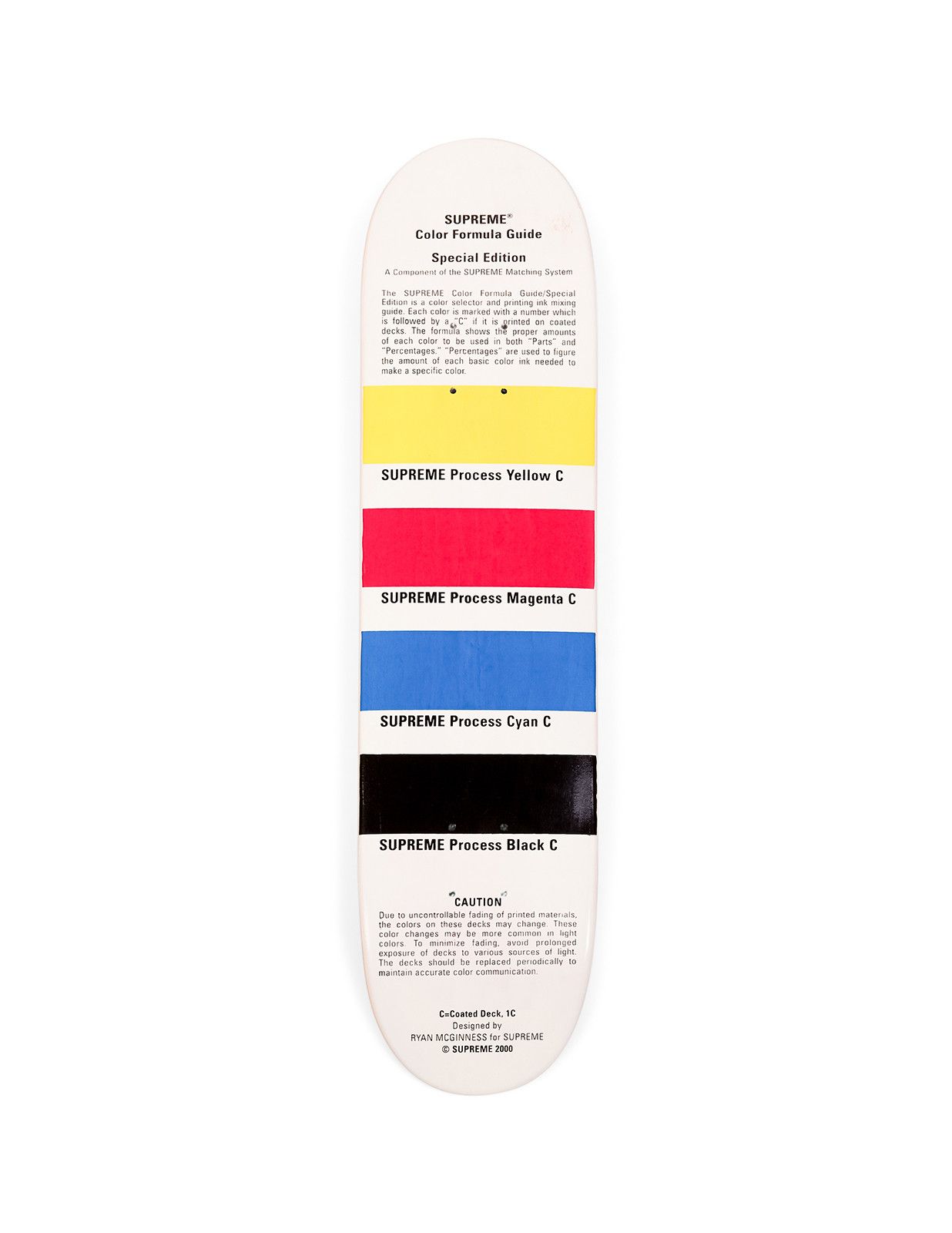 Supreme RYAN MCGUINESS X SUPREME SKATE DECK PANTONE (2000