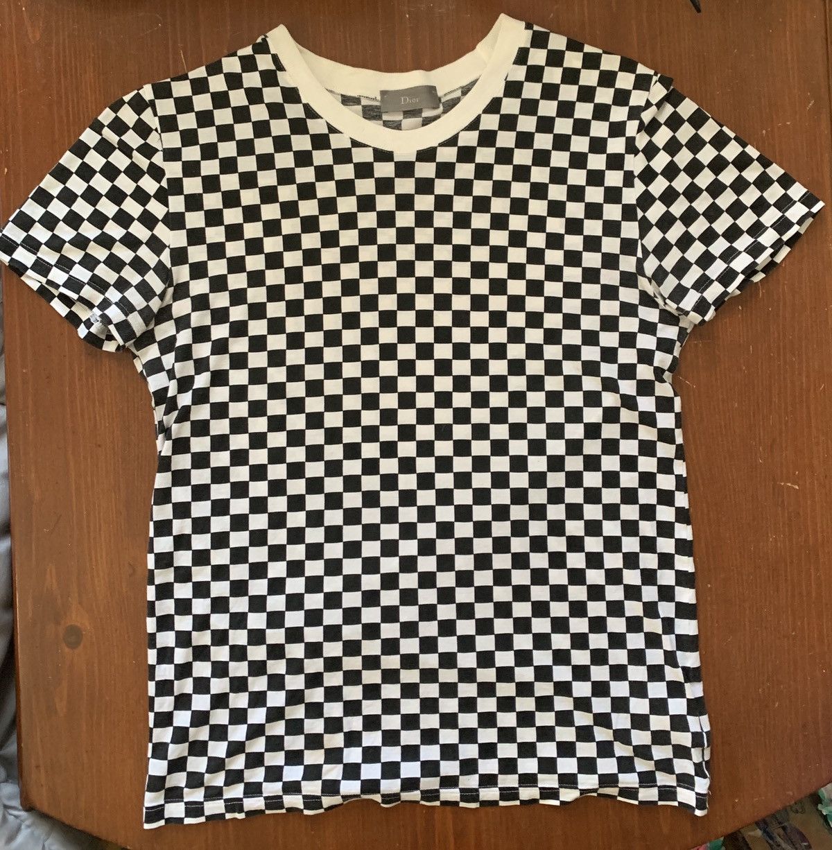 Dior Dior Homme Hedi Slimane SS06 tshirt black white checkers
