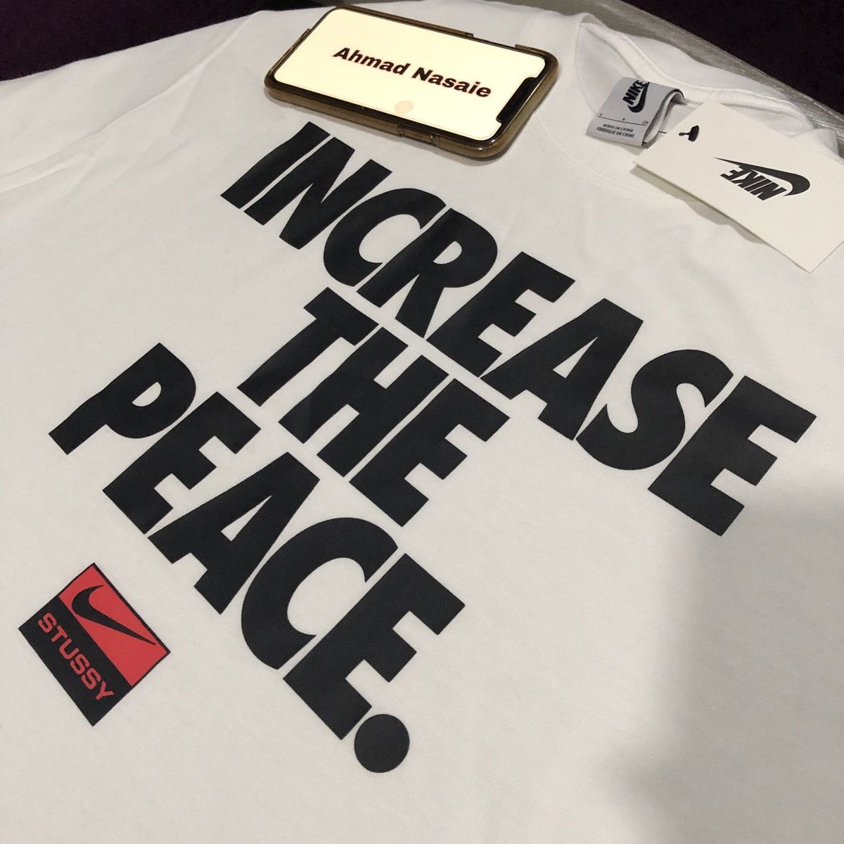 Nike × Stussy Stussy x Nike Increase The Peace Tee | Grailed