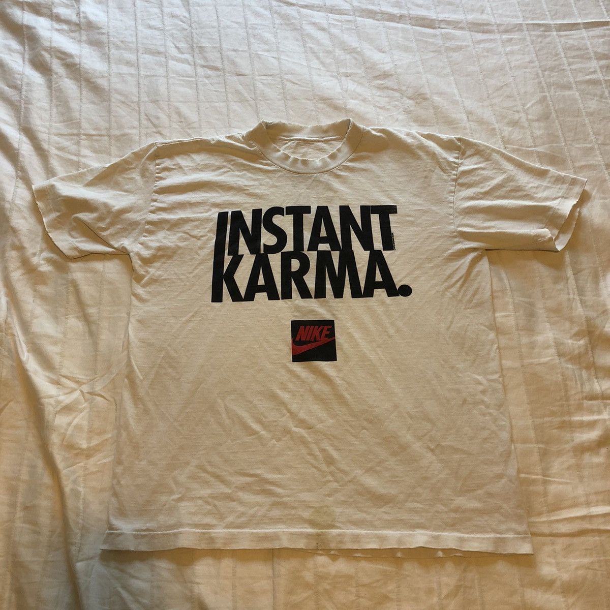 Nike × Vintage Vintage 90s Nike Instant Karma shirt single stitch