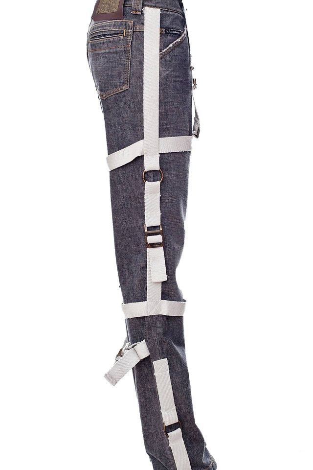 Dolce & Gabbana Dolce & Gabbana AW03 Bondage Denim Pants Size US 28 / EU 44 - 3 Thumbnail