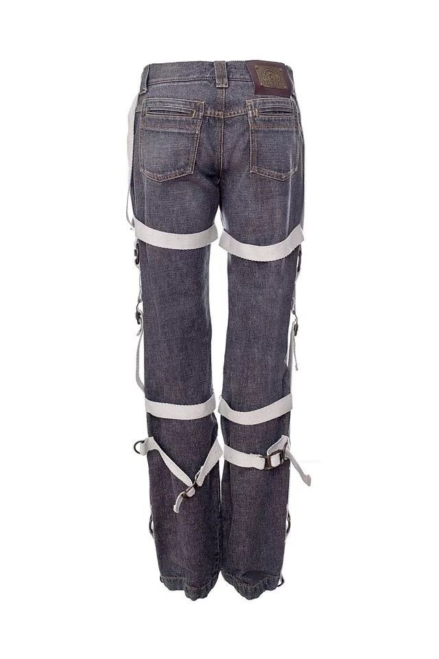 Dolce & Gabbana Dolce & Gabbana AW03 Bondage Denim Pants Size US 28 / EU 44 - 2 Thumbnail