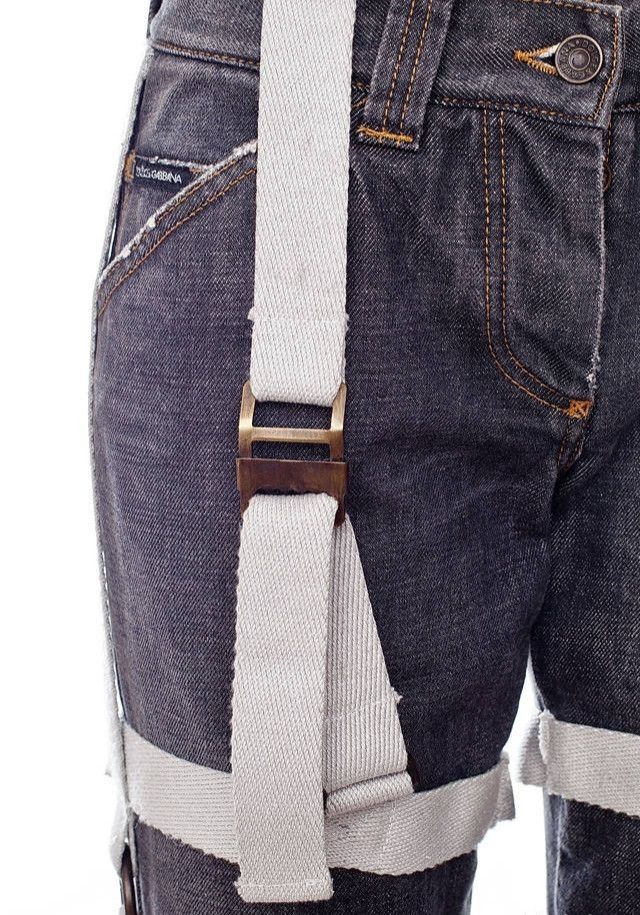 Dolce & Gabbana Dolce & Gabbana AW03 Bondage Denim Pants Size US 28 / EU 44 - 4 Thumbnail