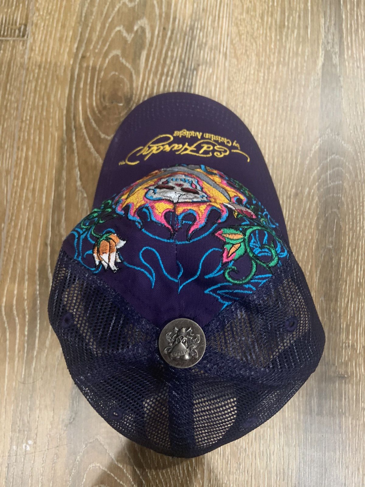 Christian Audigier Ed Hardy Skull Purple Trucker Size ONE SIZE - 2 Thumbnail
