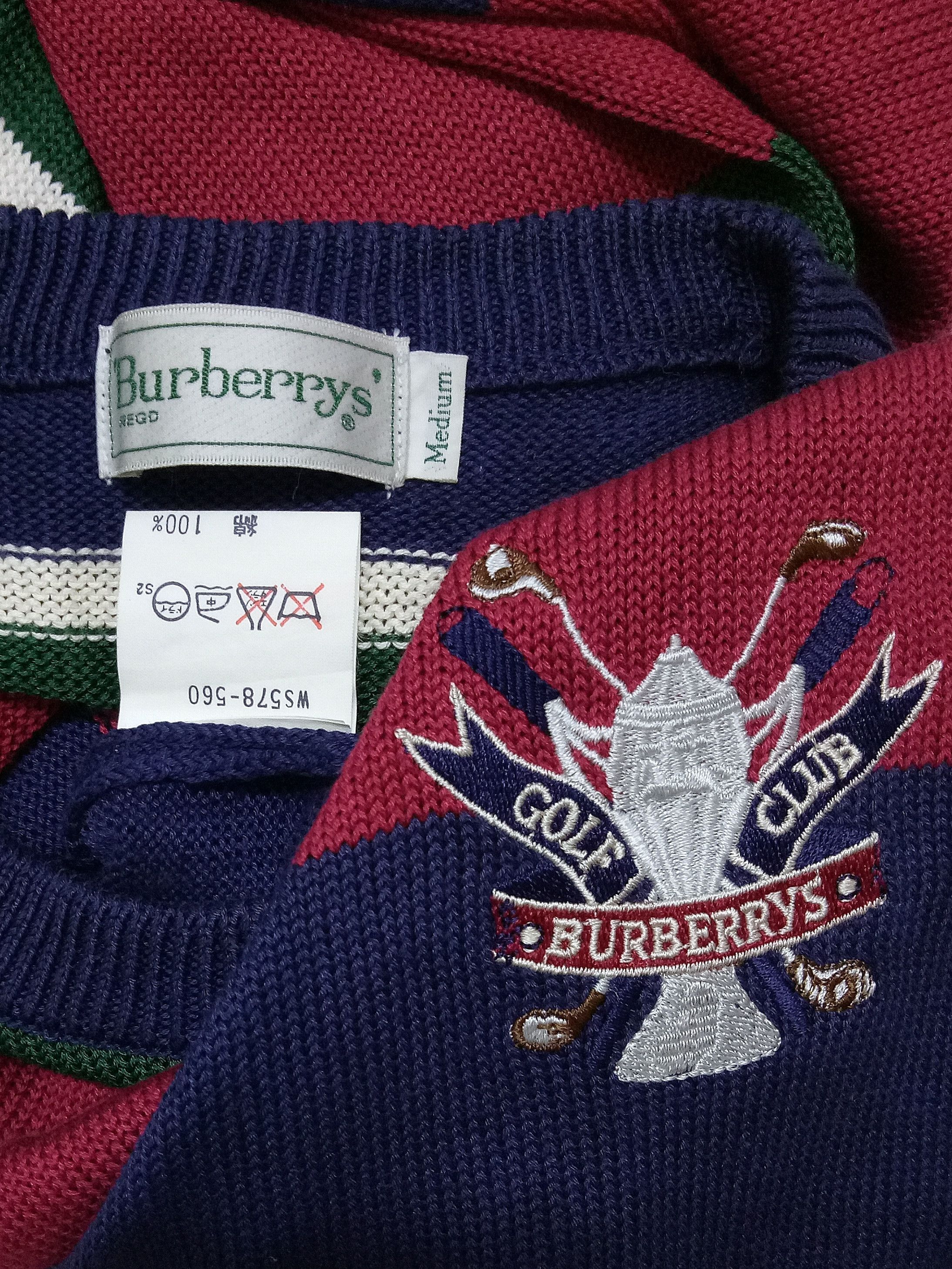 Burberry Vtg Burberry's Knitwear Sweater Colour Block Rare Design Size US M / EU 48-50 / 2 - 8 Thumbnail