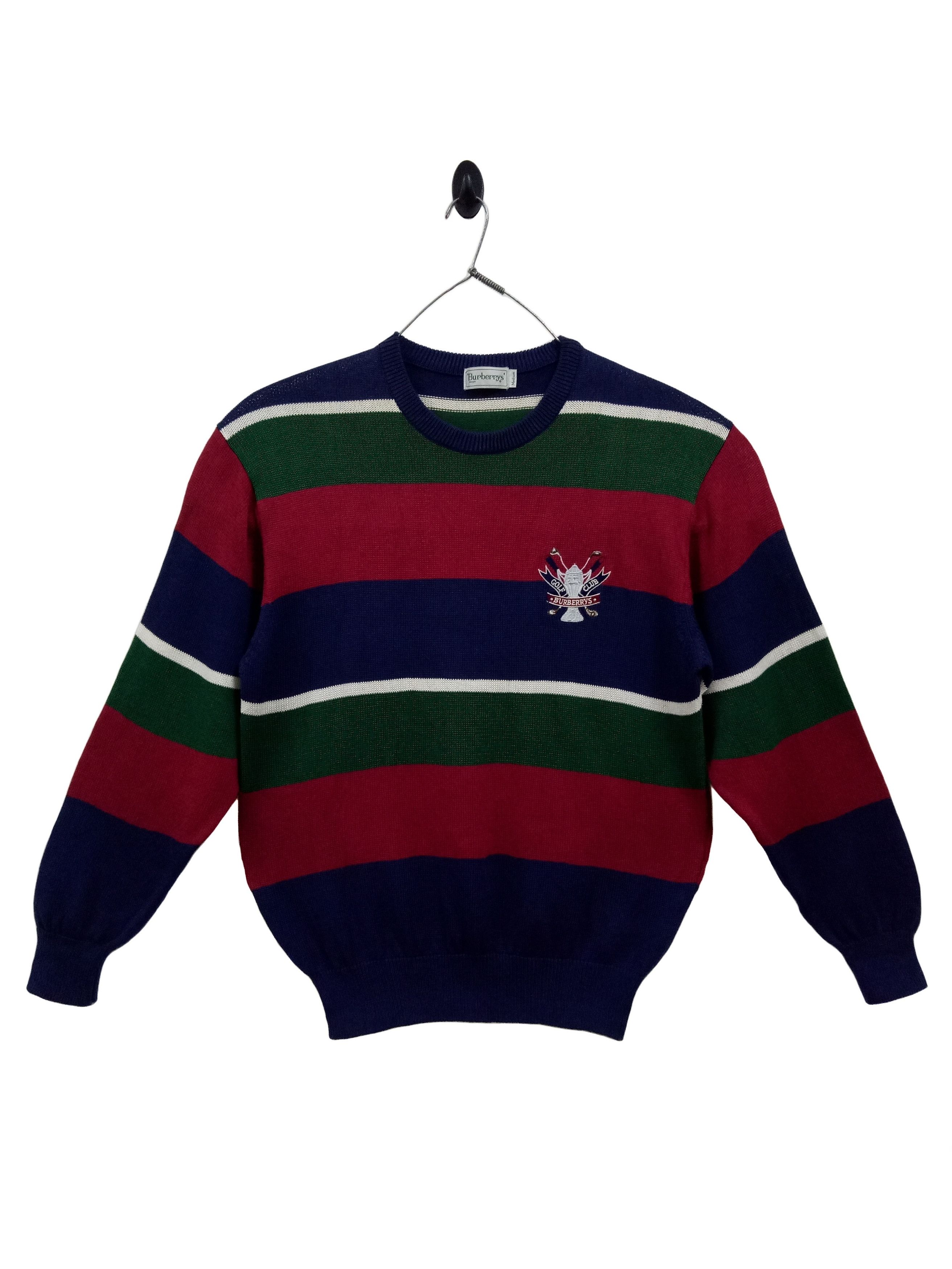 Burberry Vtg Burberry's Knitwear Sweater Colour Block Rare Design Size US M / EU 48-50 / 2 - 1 Thumbnail