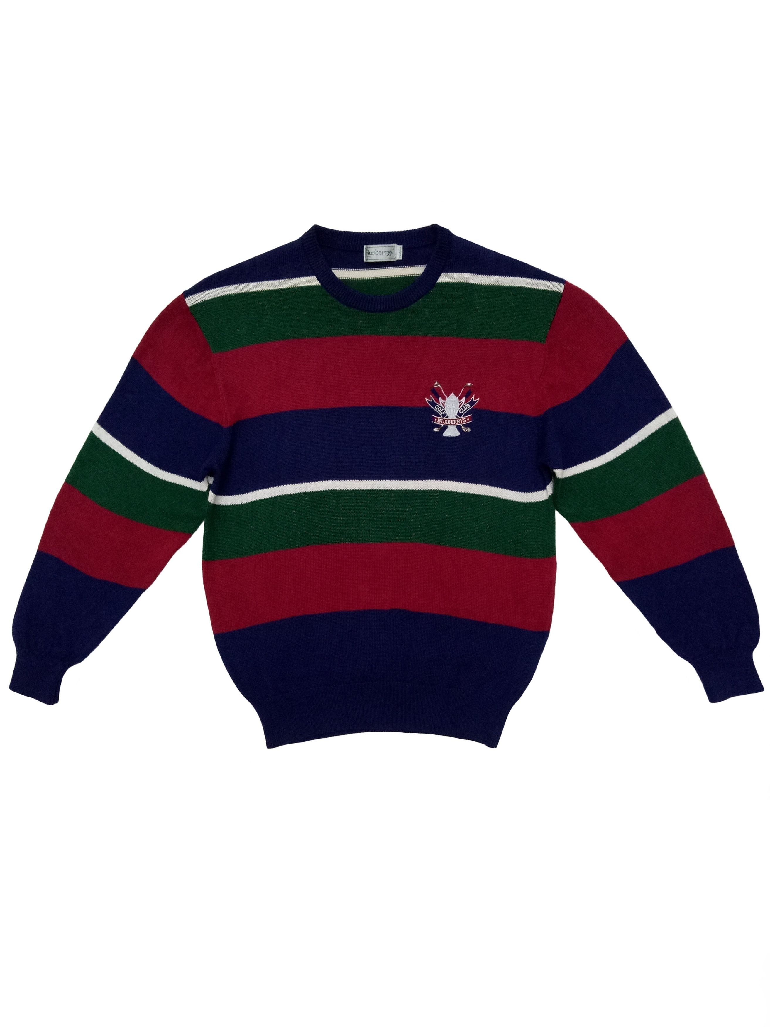Burberry Vtg Burberry's Knitwear Sweater Colour Block Rare Design Size US M / EU 48-50 / 2 - 6 Thumbnail
