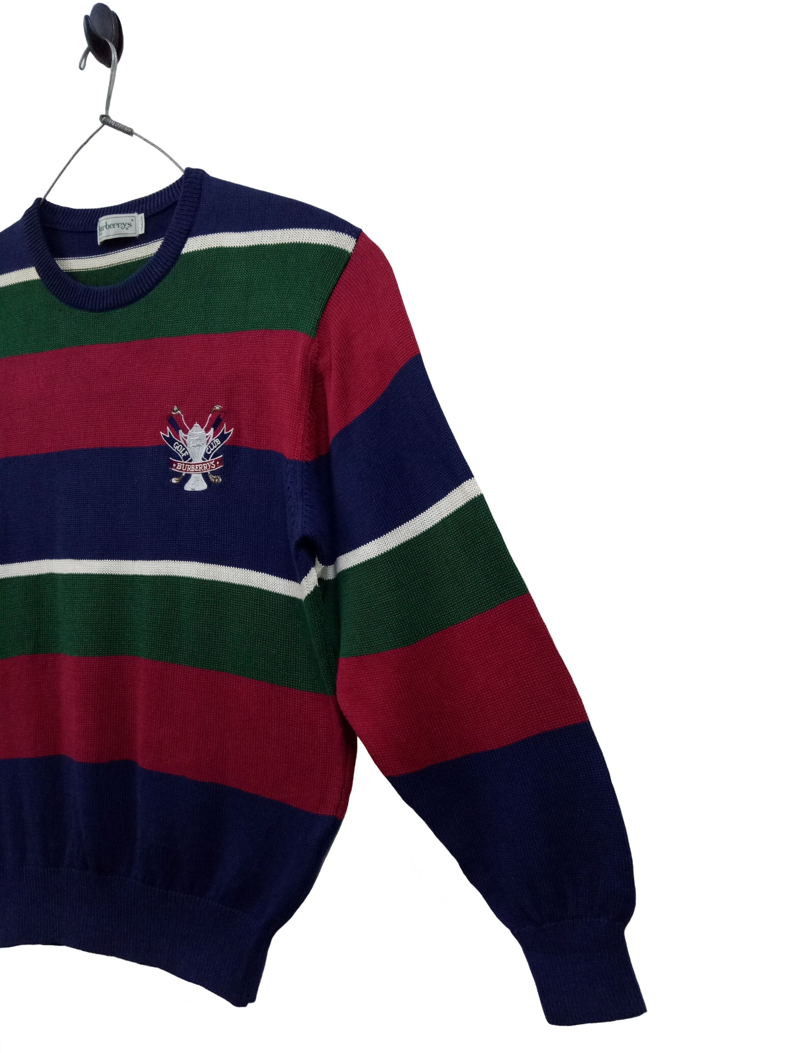 Burberry Vtg Burberry's Knitwear Sweater Colour Block Rare Design Size US M / EU 48-50 / 2 - 3 Thumbnail