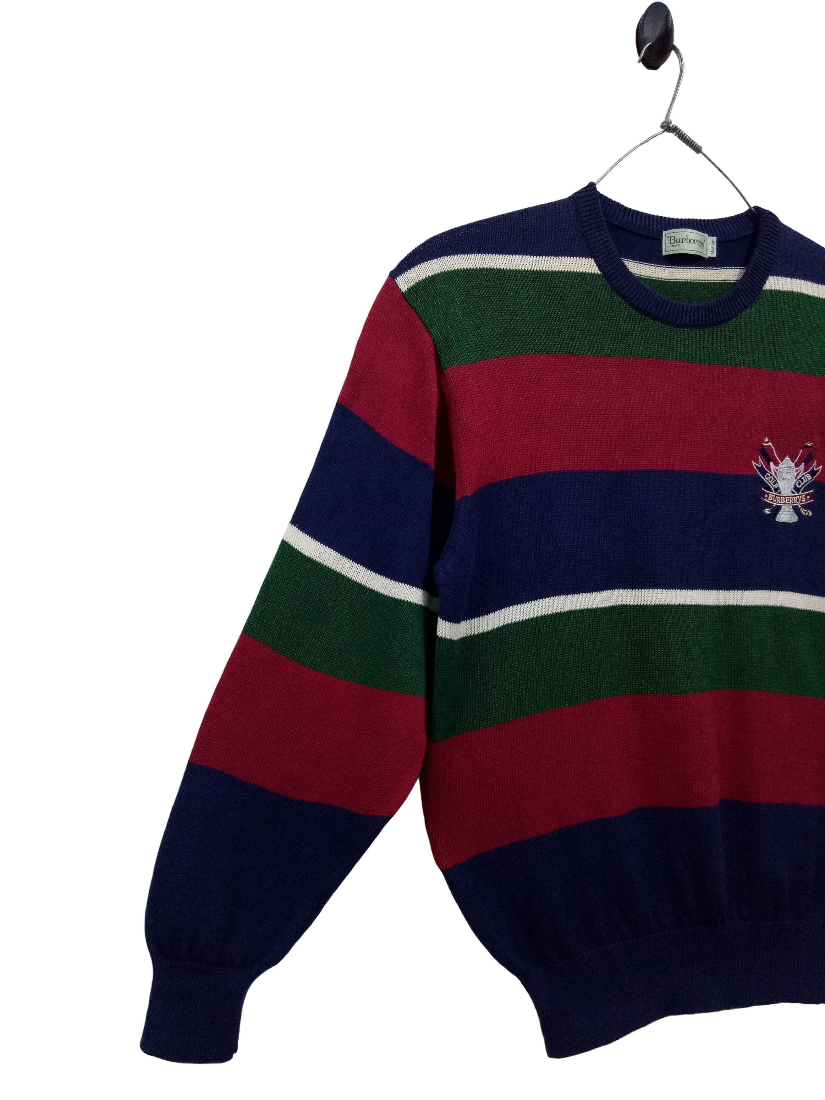 Burberry Vtg Burberry's Knitwear Sweater Colour Block Rare Design Size US M / EU 48-50 / 2 - 4 Thumbnail