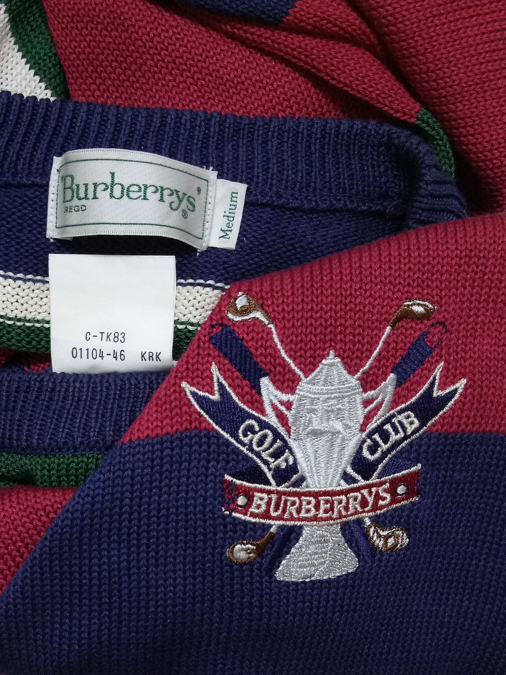 Burberry Vtg Burberry's Knitwear Sweater Colour Block Rare Design Size US M / EU 48-50 / 2 - 7 Thumbnail