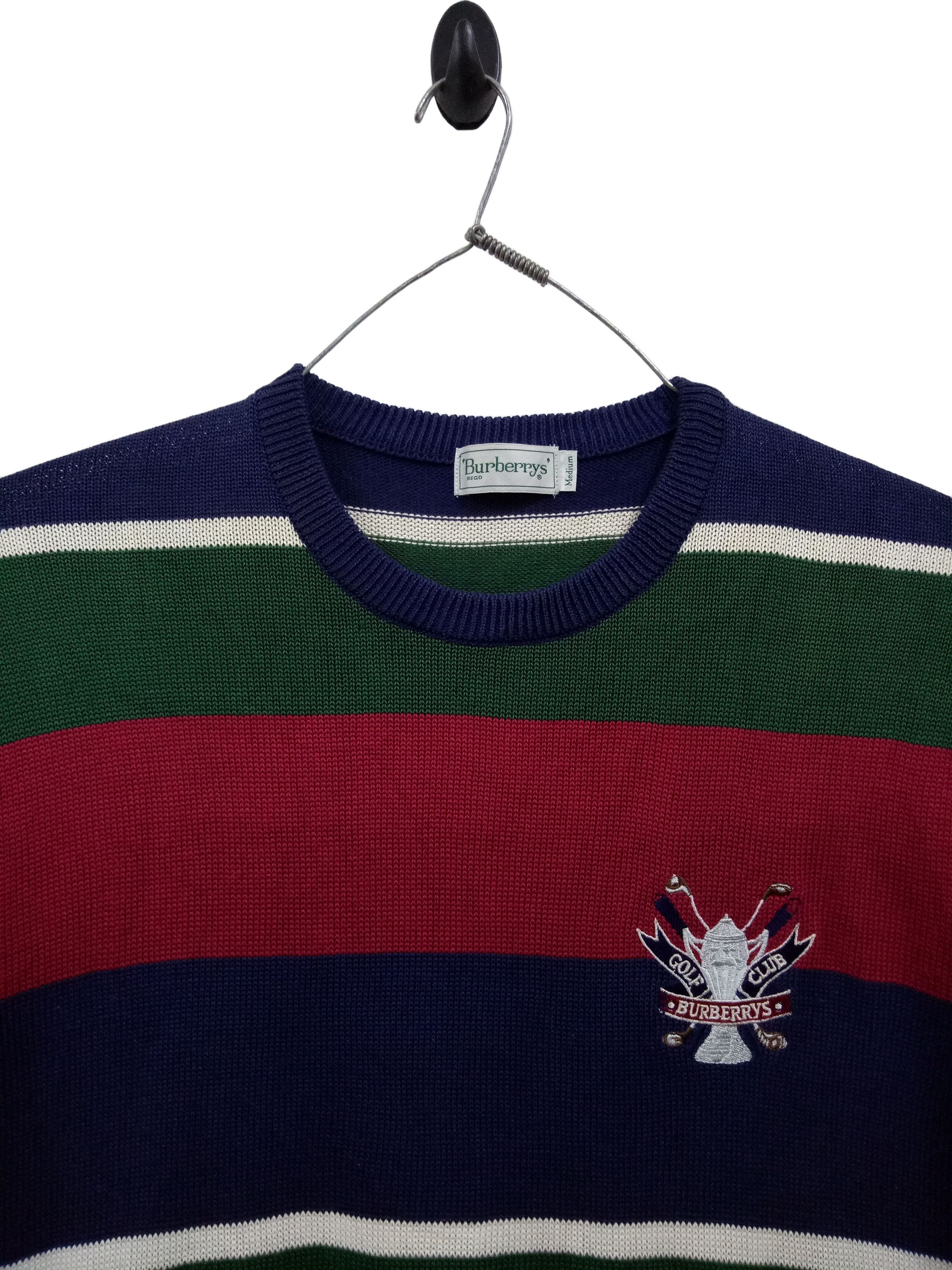 Burberry Vtg Burberry's Knitwear Sweater Colour Block Rare Design Size US M / EU 48-50 / 2 - 5 Thumbnail