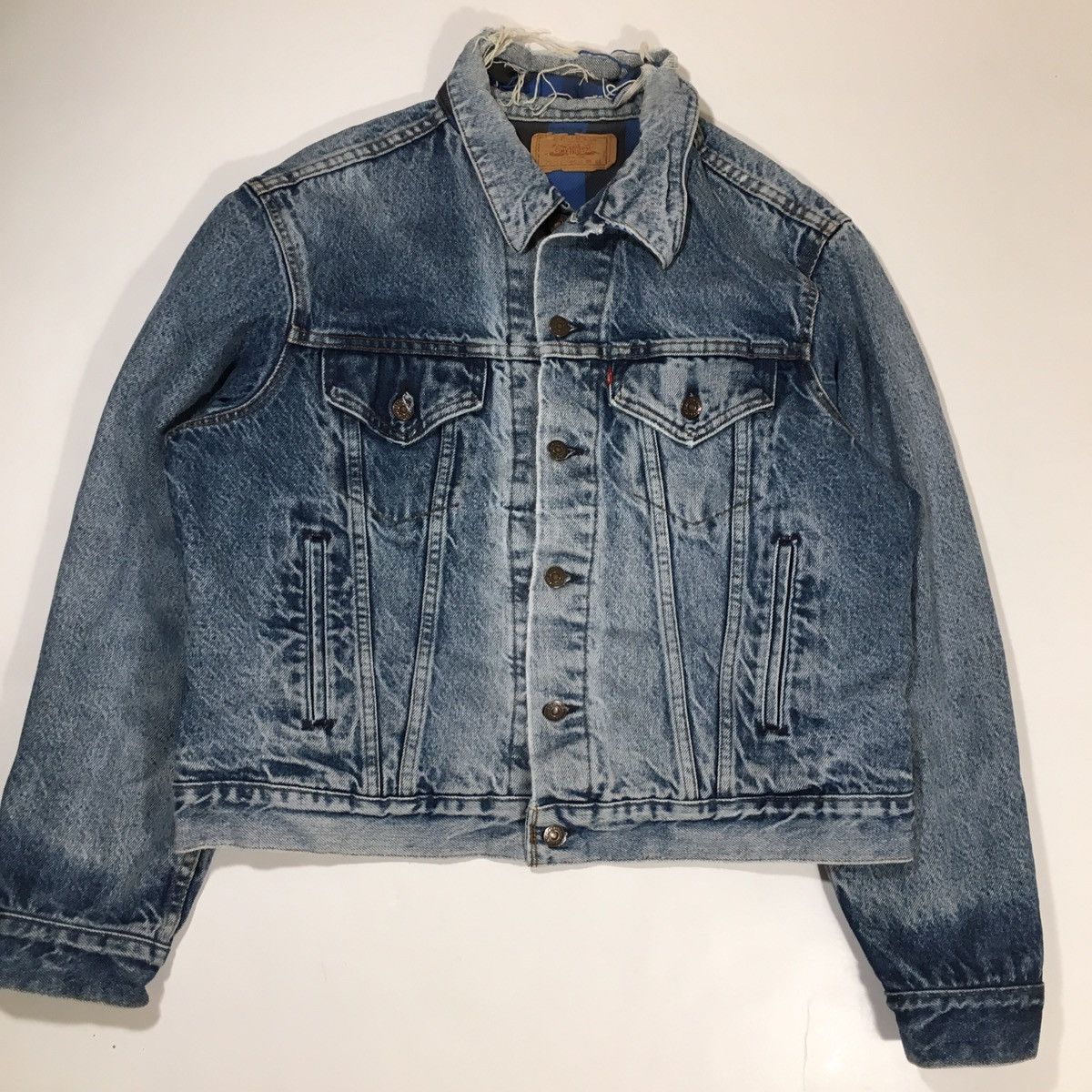 Levi's × Vintage Distressed Vintage Levi’s Flannel Lined Denim Jacket Size US L / EU 52-54 / 3 - 2 Thumbnail