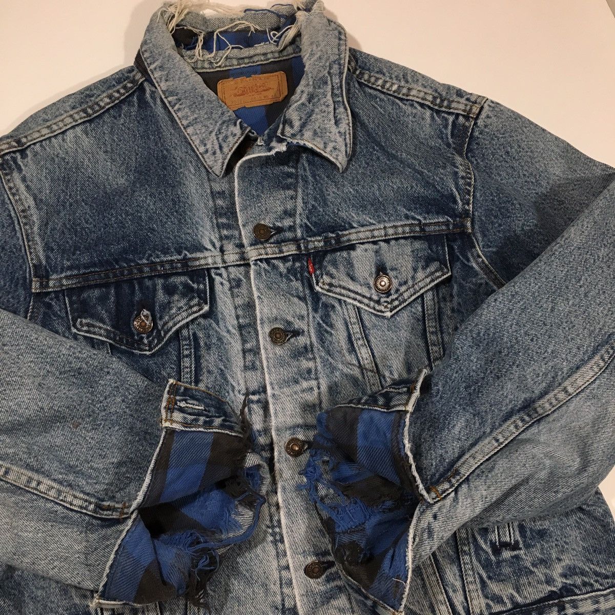 Levi's × Vintage Distressed Vintage Levi’s Flannel Lined Denim Jacket Size US L / EU 52-54 / 3 - 1 Thumbnail