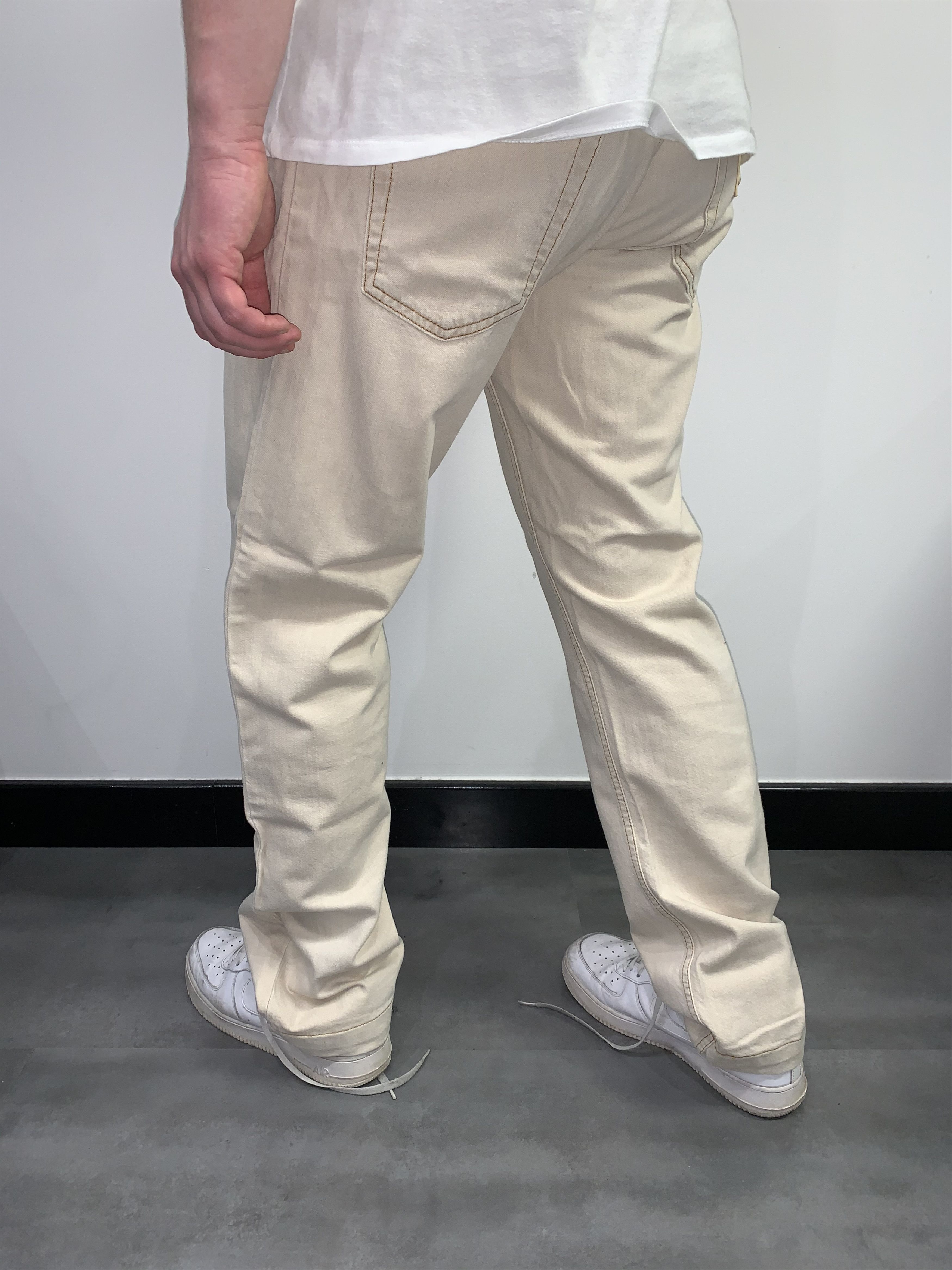 Dolce & Gabbana Dolce & Gabbana Cream Loose Denim Pants Size US 34 / EU 50 - 2 Thumbnail