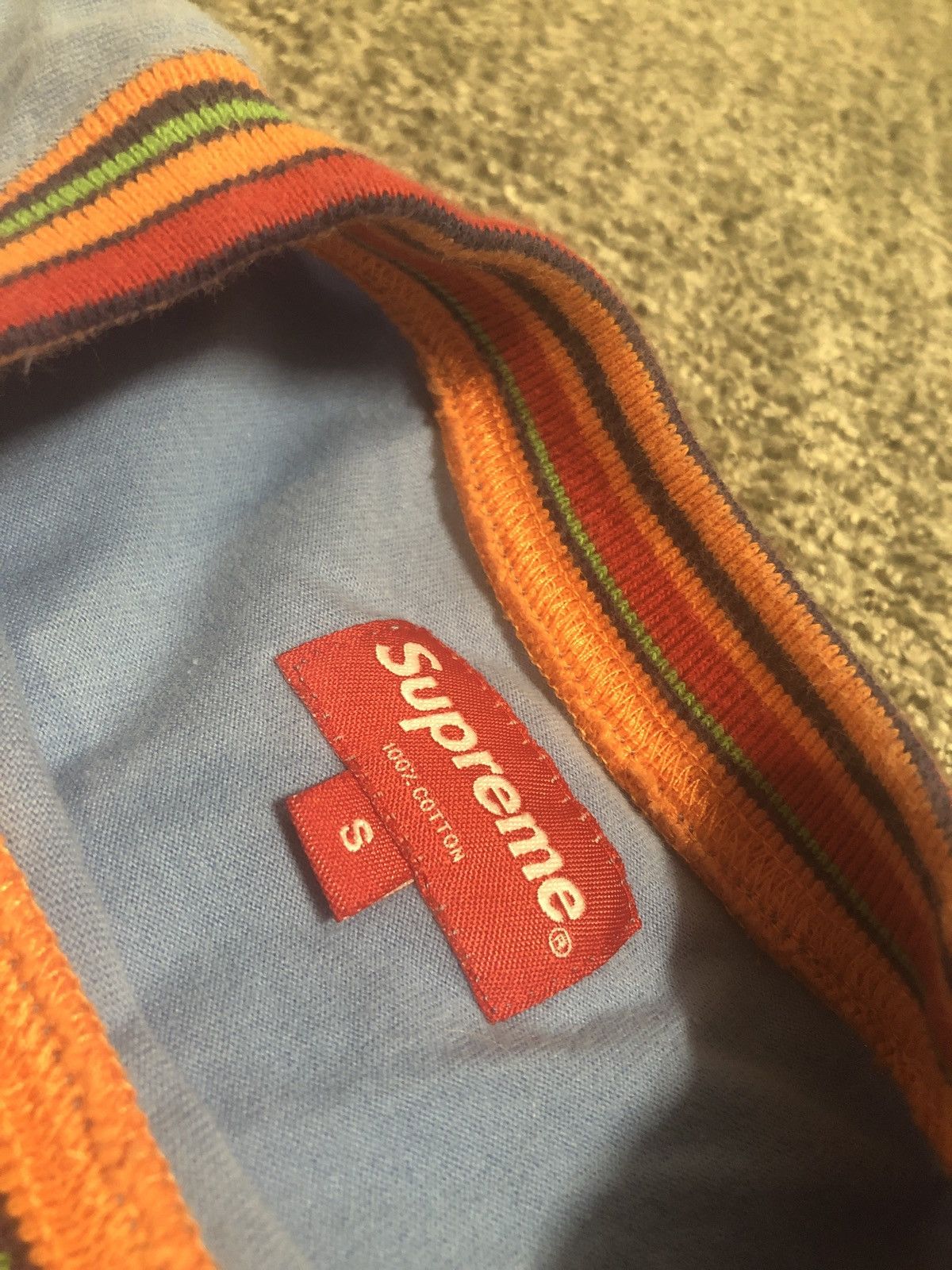 Supreme Multicolor Striped Rib Long Sleeve Shirt Size US S / EU 44-46 / 1 - 3 Thumbnail