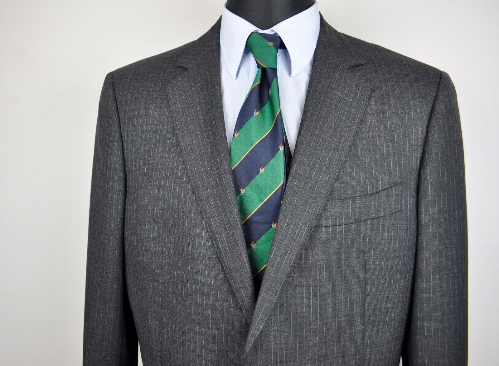 Suitsupply SUITSUPPLY 110's Wool Charcoal Blazer Long Pinstriped Size 42L - 2 Thumbnail