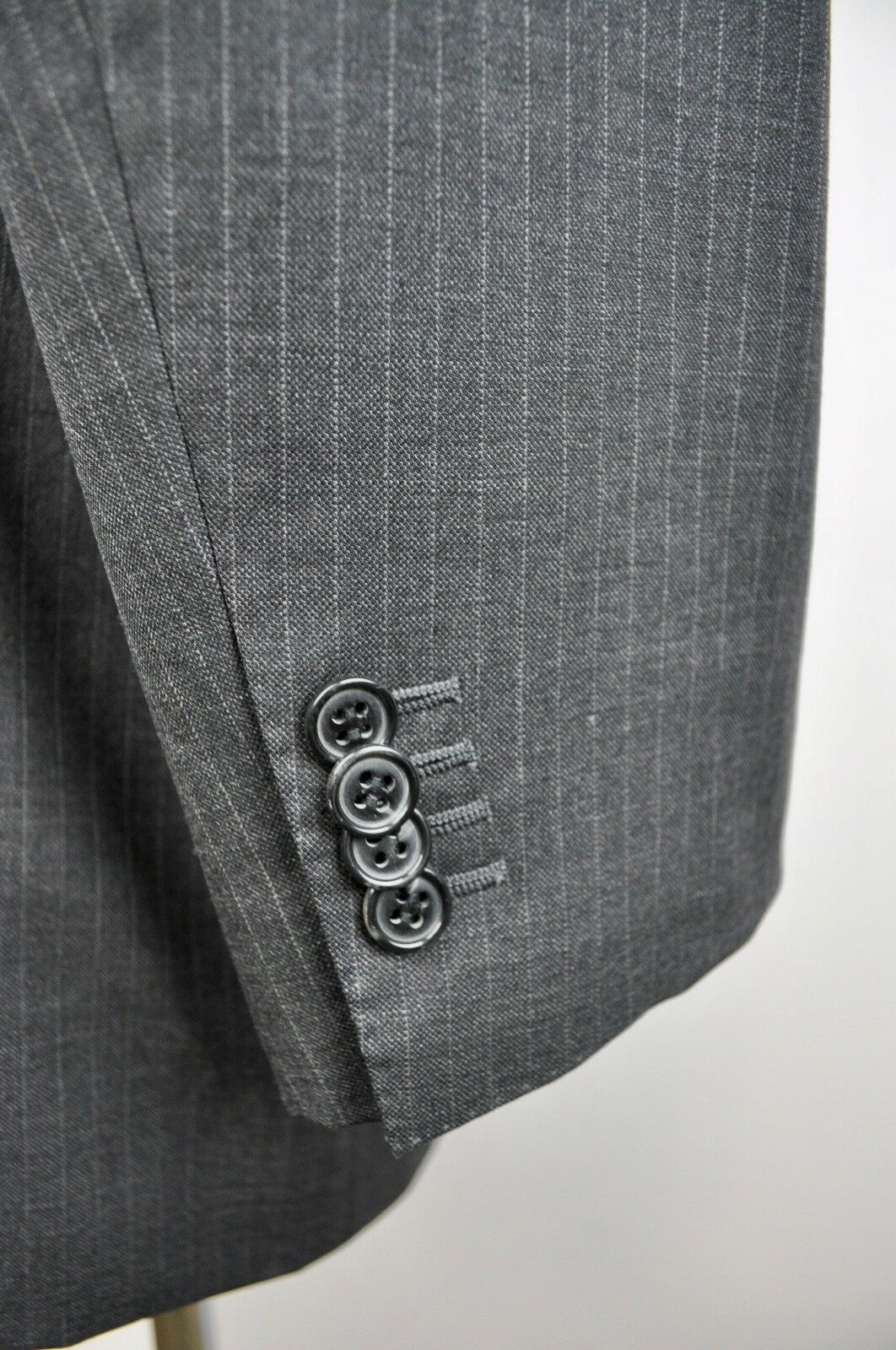 Suitsupply SUITSUPPLY 110's Wool Charcoal Blazer Long Pinstriped Size 42L - 5 Thumbnail