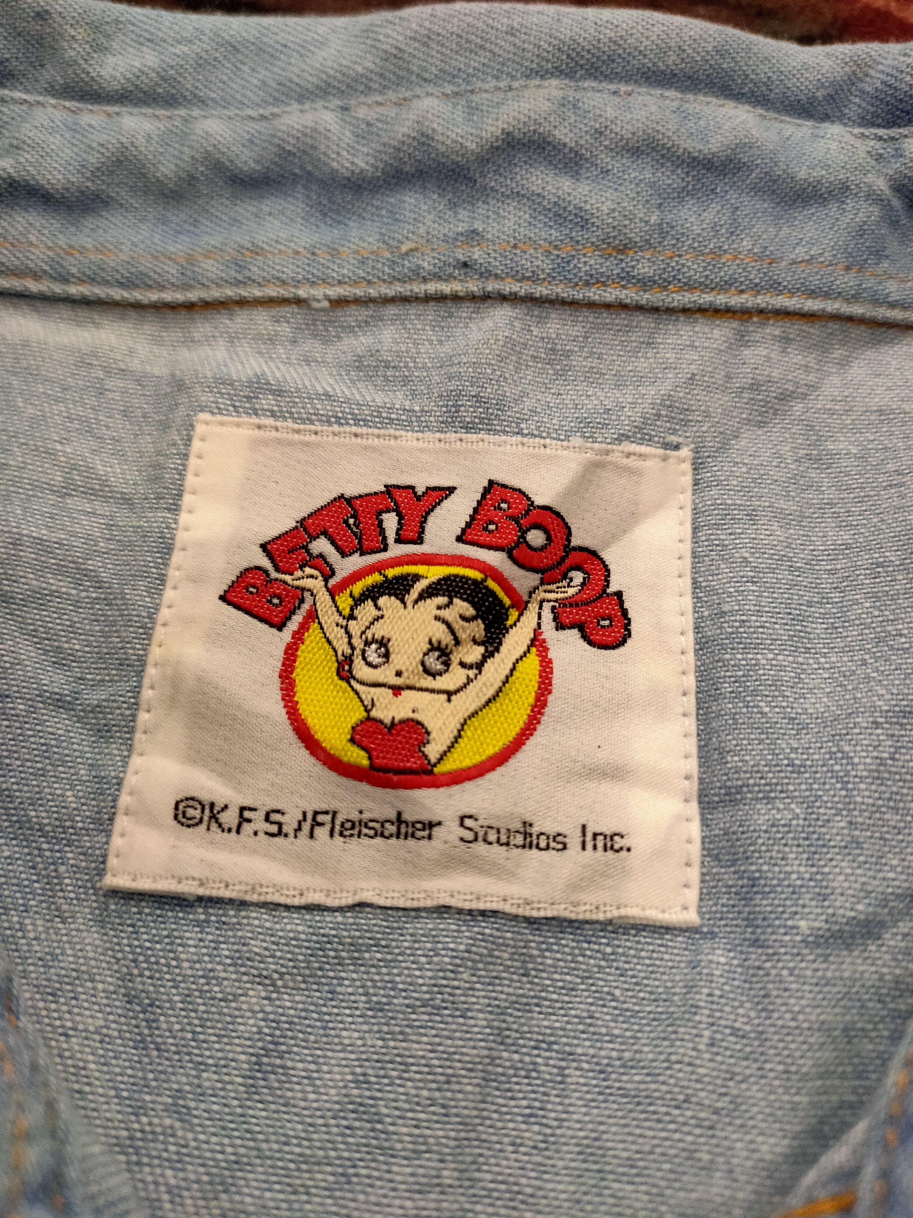 Cartoon Network vintage betty boop button up shirt indigo Size US M / EU 48-50 / 2 - 4 Thumbnail