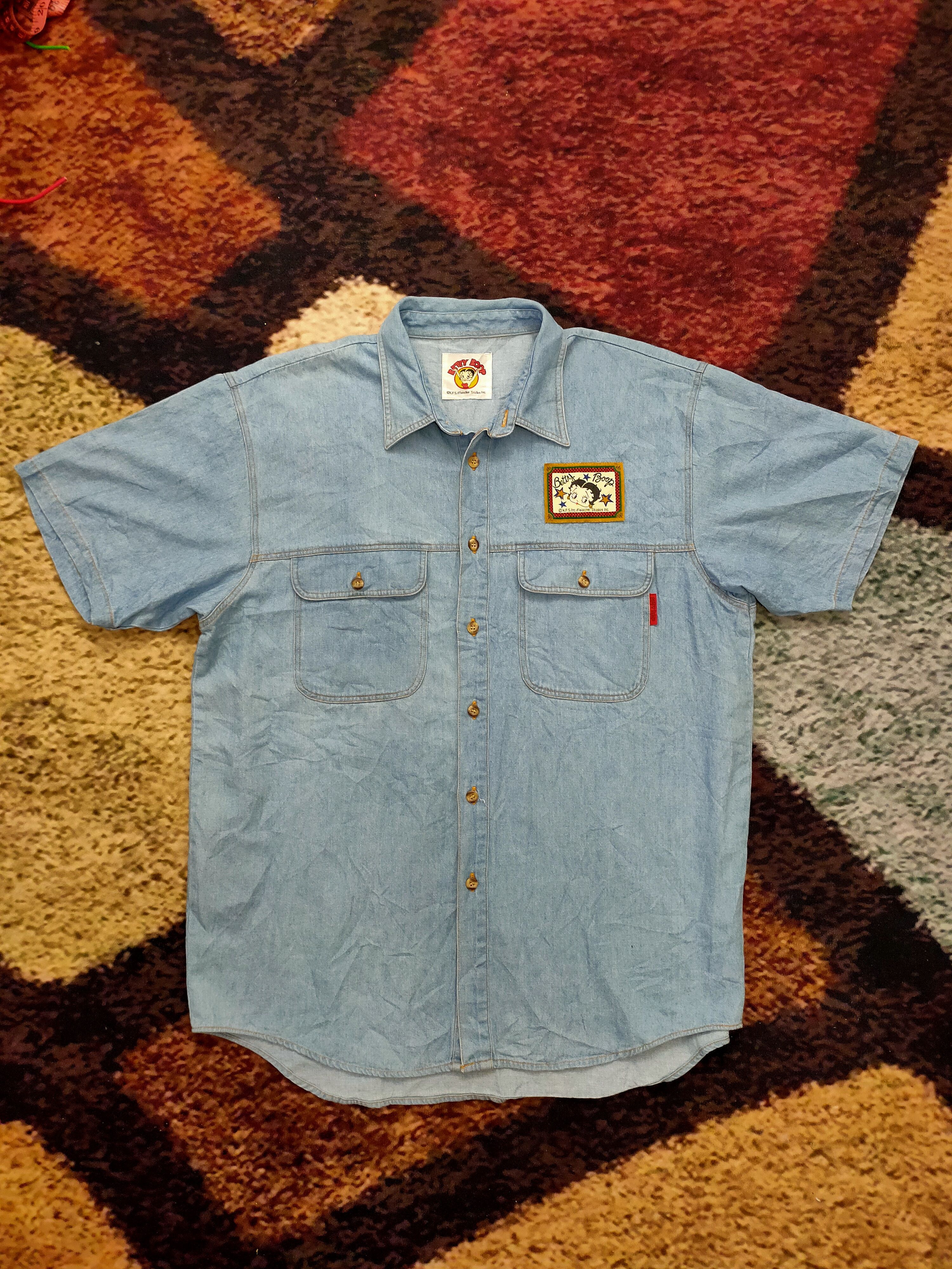 Cartoon Network vintage betty boop button up shirt indigo Size US M / EU 48-50 / 2 - 2 Thumbnail