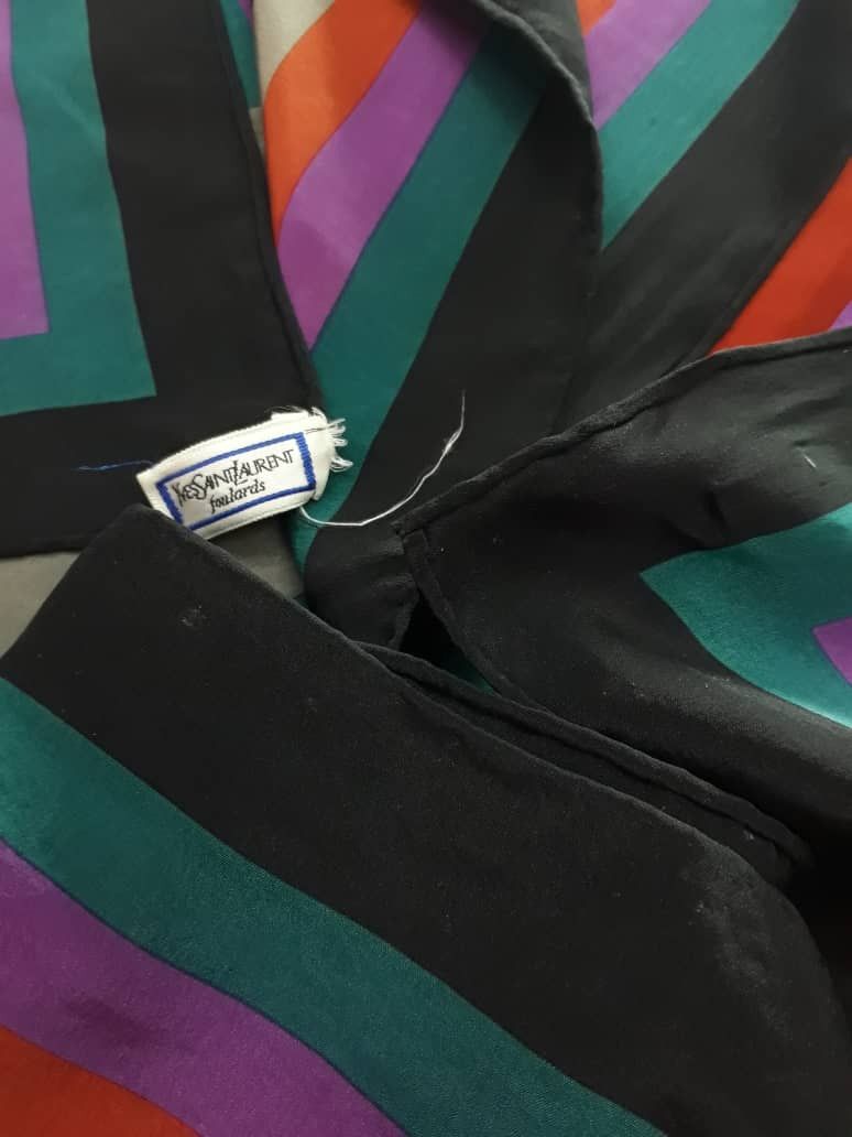 Yves Saint Laurent YSL Yves Saint Laurent Silk Scarf/Mafla Size ONE SIZE - 5 Thumbnail
