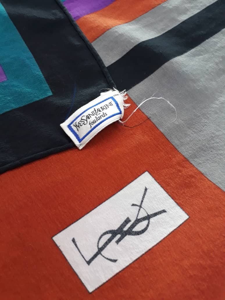 Yves Saint Laurent YSL Yves Saint Laurent Silk Scarf/Mafla Size ONE SIZE - 4 Thumbnail