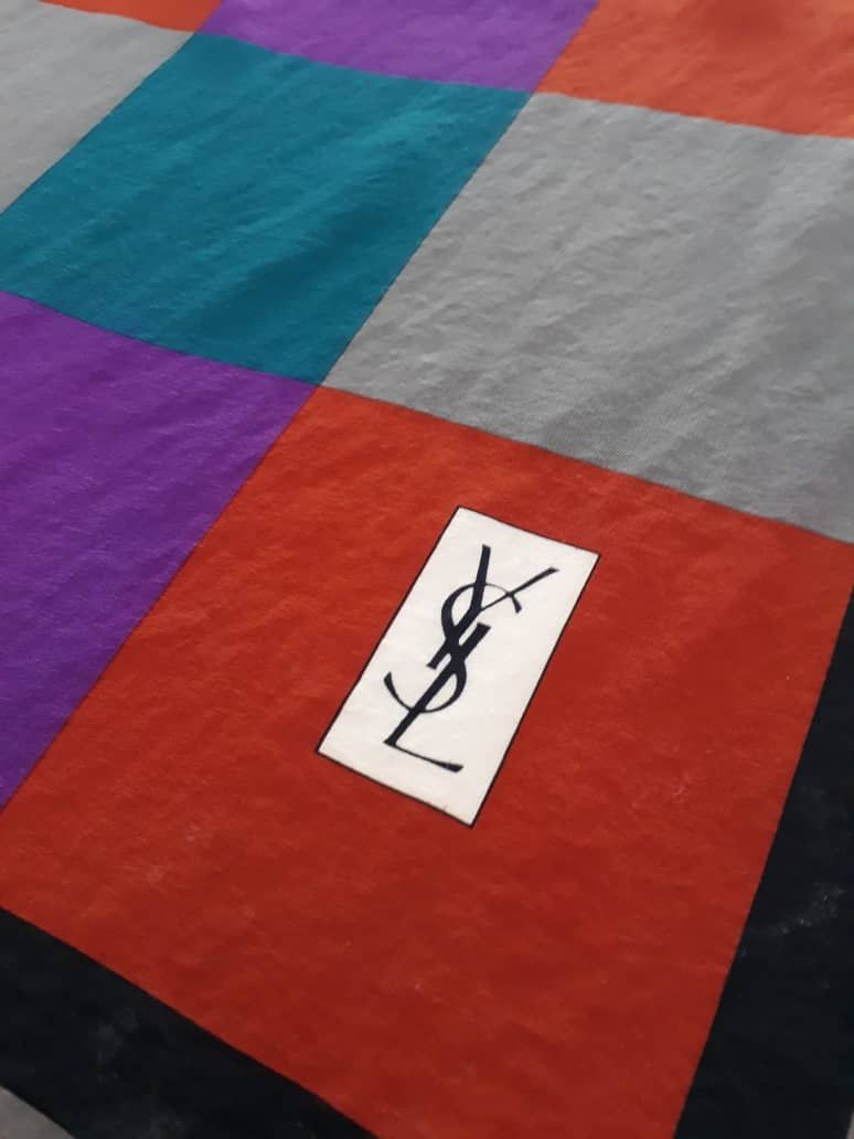 Yves Saint Laurent YSL Yves Saint Laurent Silk Scarf/Mafla Size ONE SIZE - 2 Thumbnail