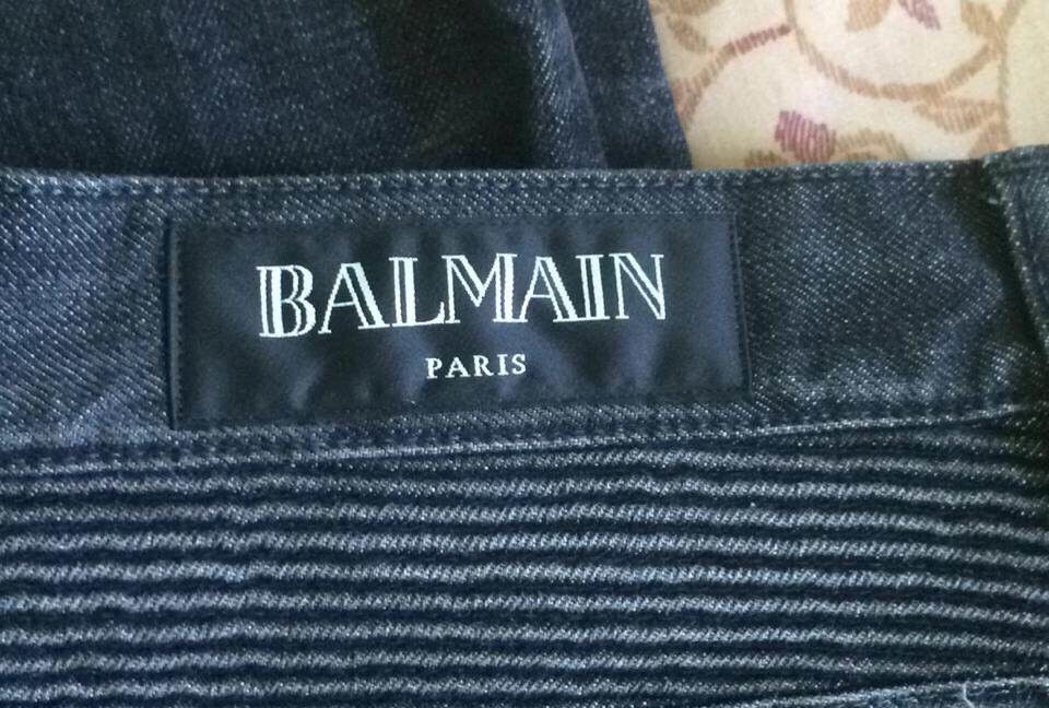 Balmain balmain black/nior biker jeans | Grailed