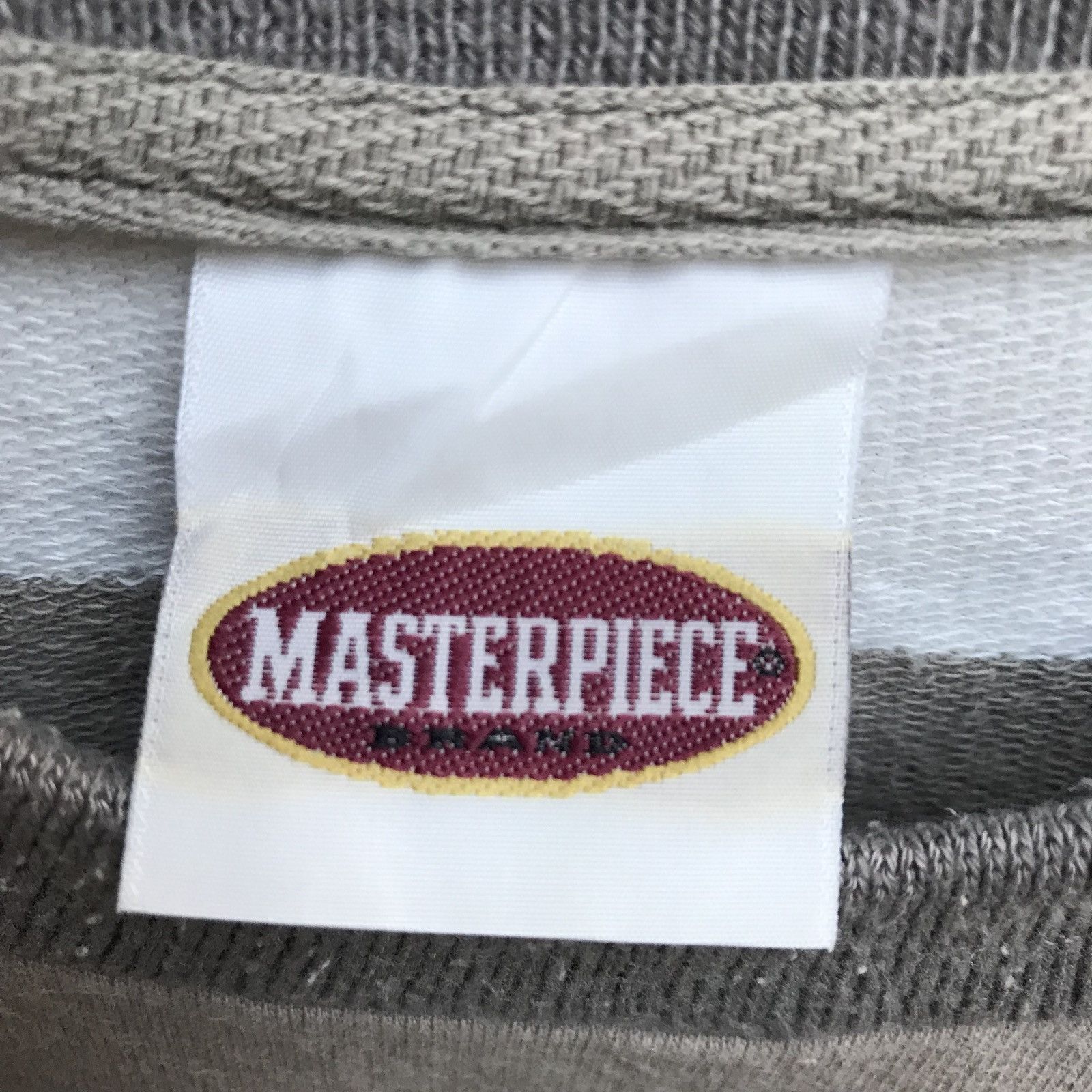 Japanese Brand MASTERPIECE striped border tee Size US M / EU 48-50 / 2 - 4 Thumbnail