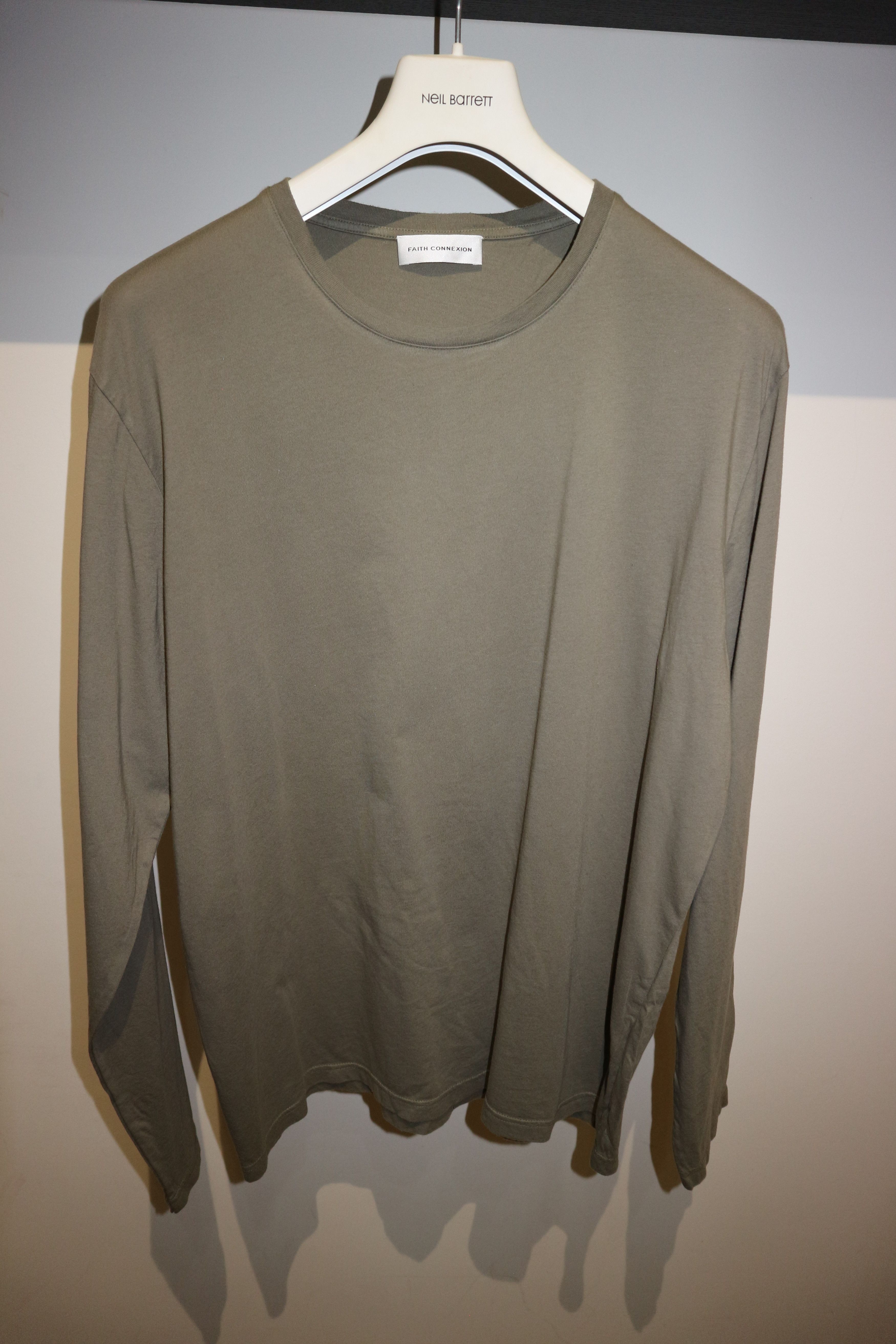 Faith Connexion khaki basic longsleeve tshirt Size US M / EU 48-50 / 2 - 1 Thumbnail
