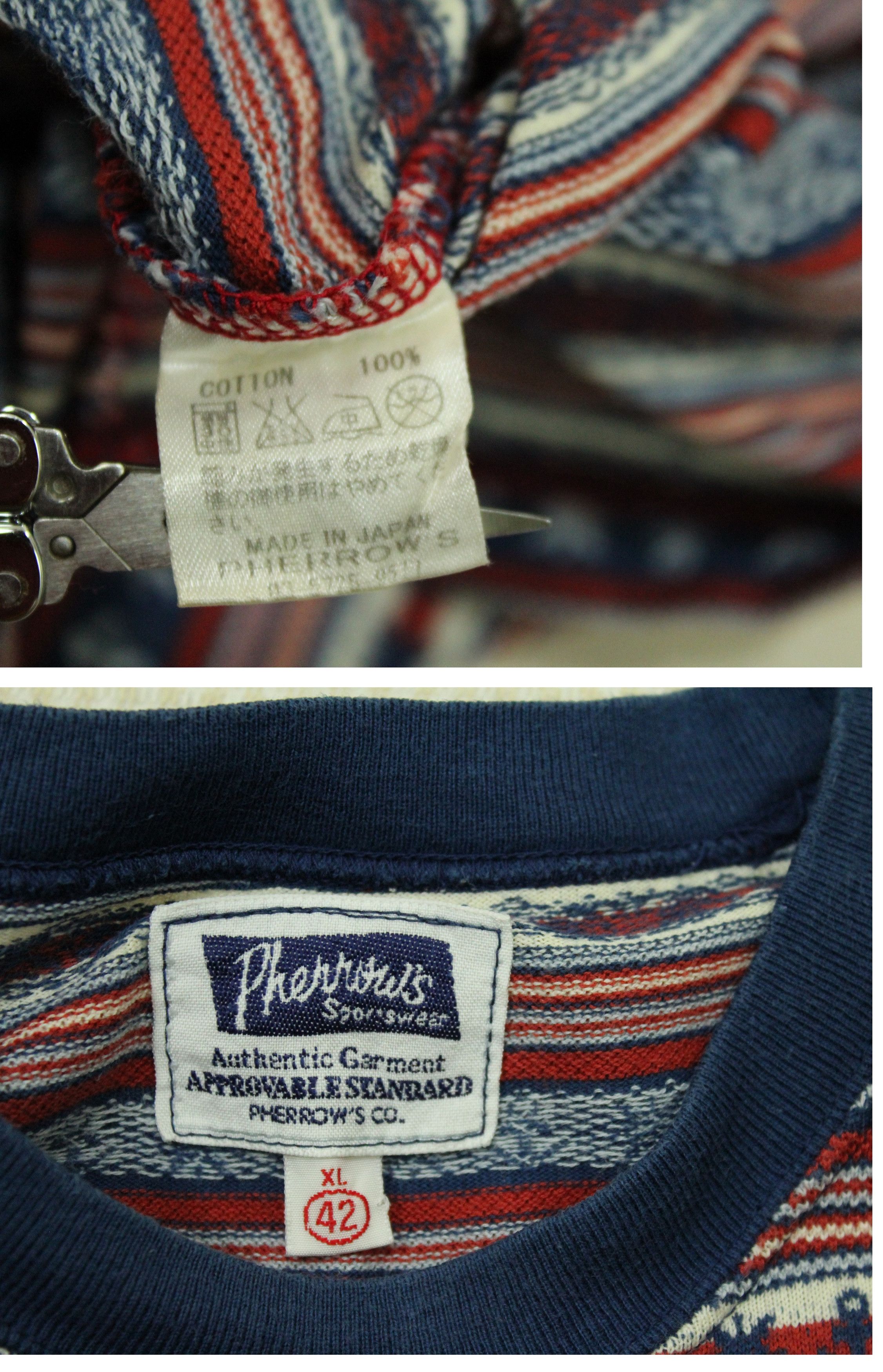Japanese Brand PHERROWS T Shirt Surf Woven Striped Pocket Visvim Inspired Size US M / EU 48-50 / 2 - 7 Thumbnail