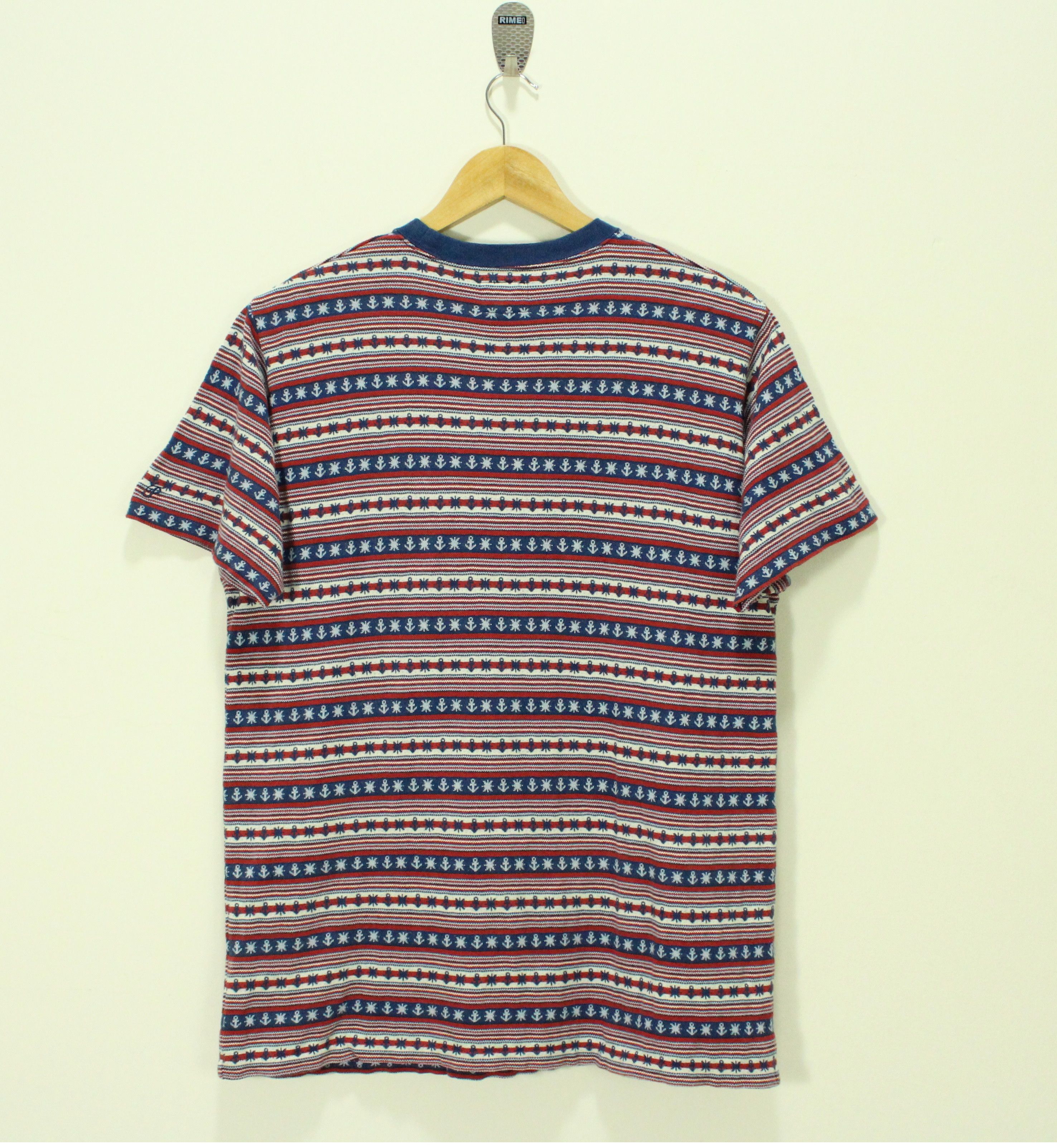 Japanese Brand PHERROWS T Shirt Surf Woven Striped Pocket Visvim Inspired Size US M / EU 48-50 / 2 - 2 Thumbnail