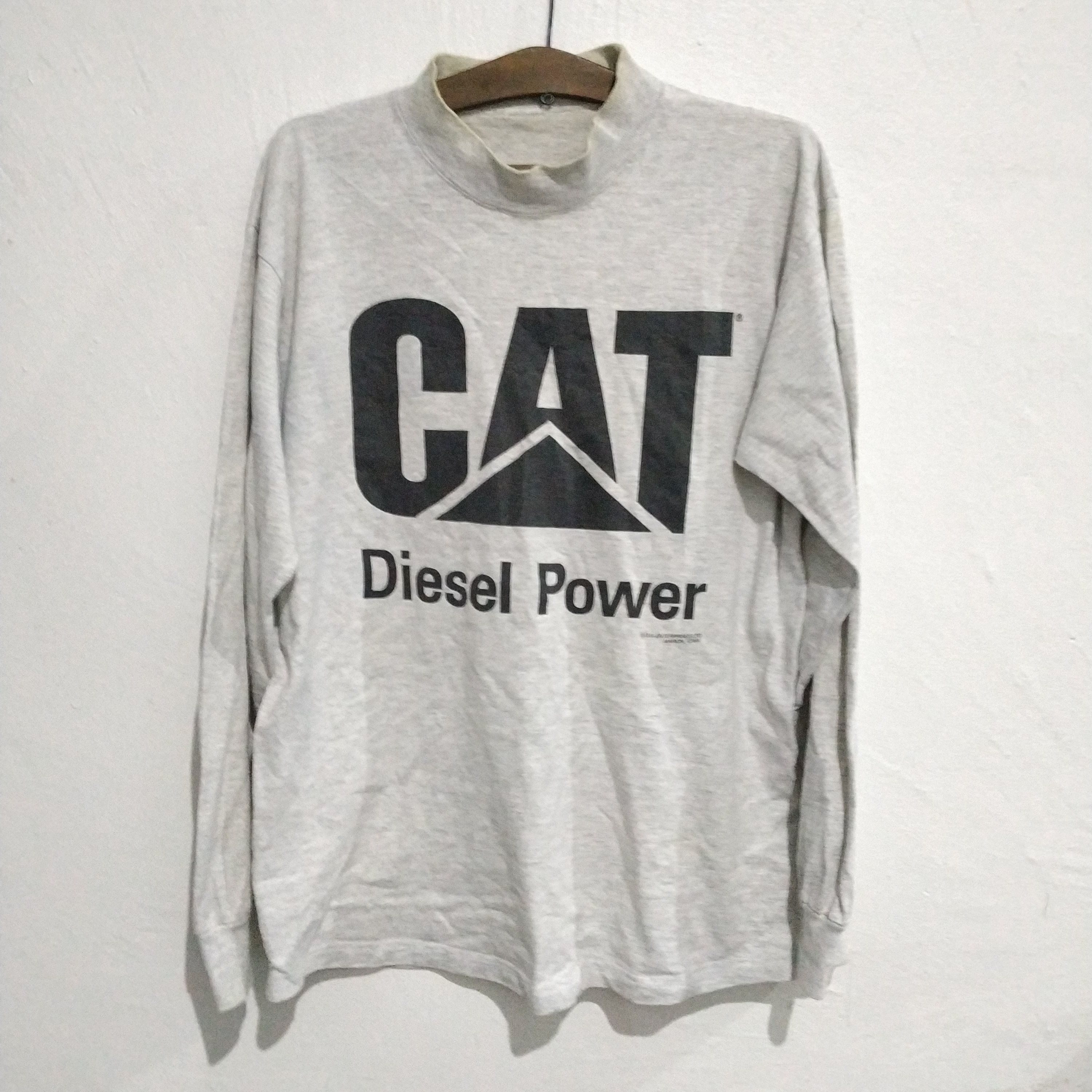 vintage caterpillar spellout long sleeve t shirt