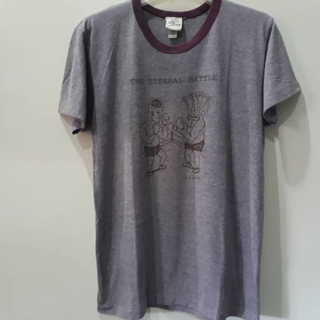 Vtg DANIEL JOHNSTON T Shirt The Eternal Battle not supreme