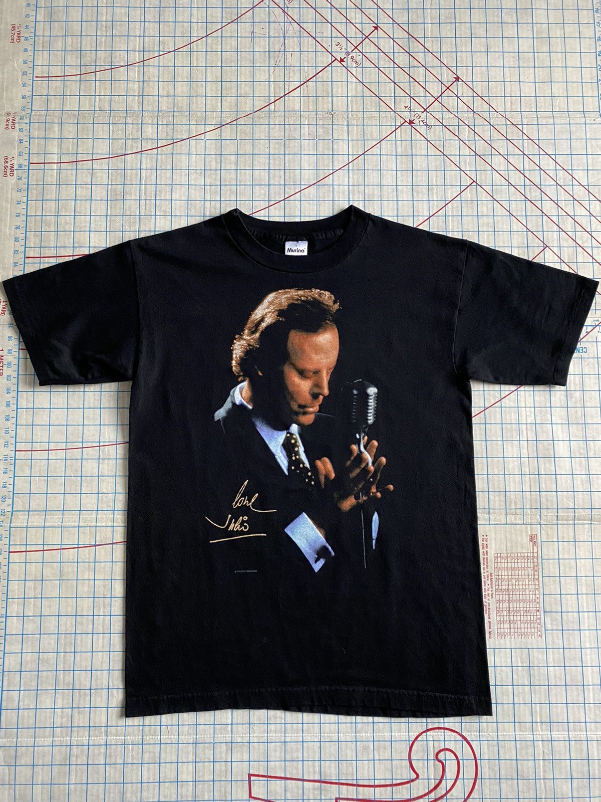 Sony × Tour Tee × Vintage Vintage Julio Iglesias 94 Sony Black Tee 